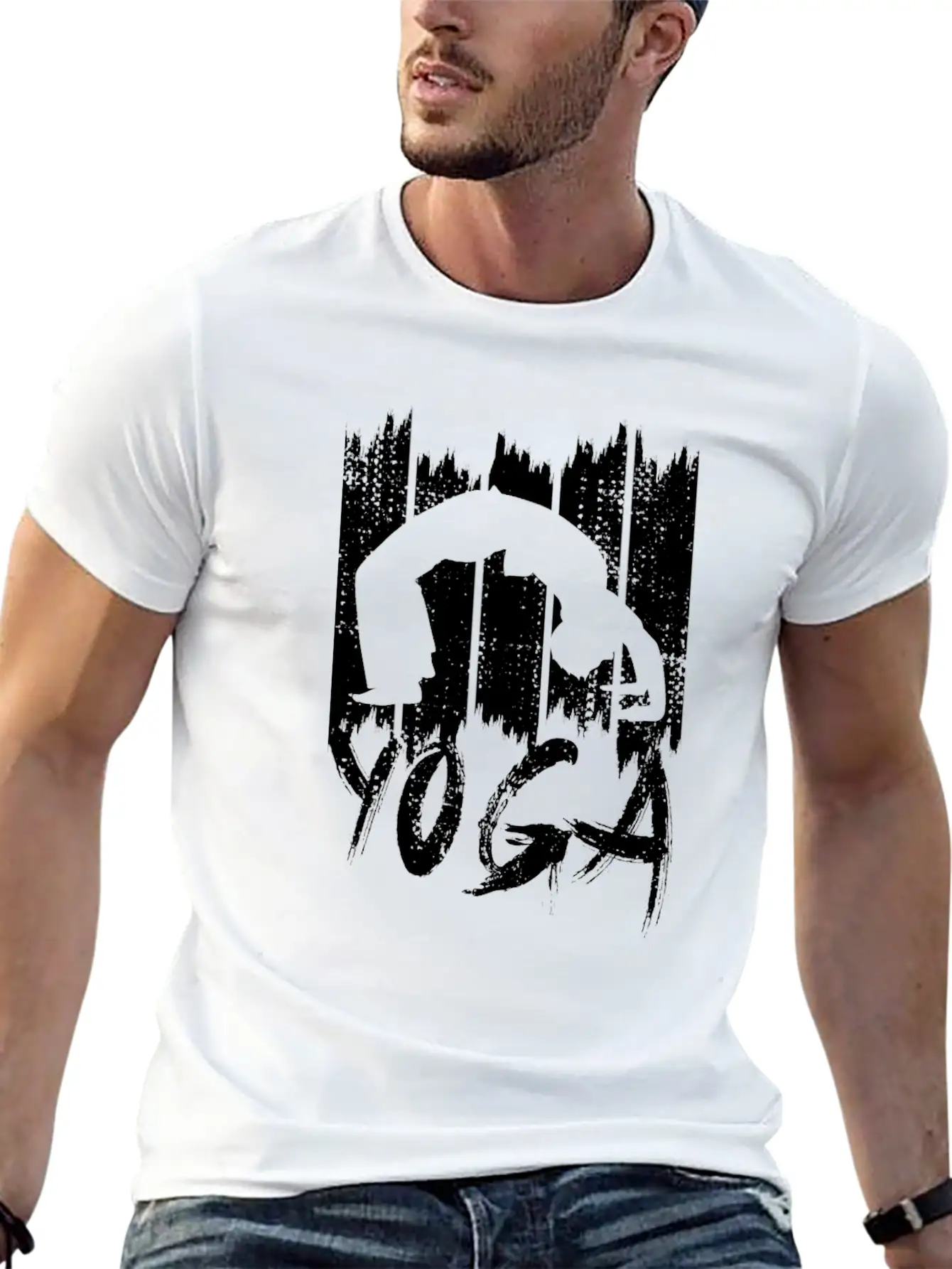 Yoga Pose Stylish Everyday T-Shirt – Unisex Basic Cotton Tee