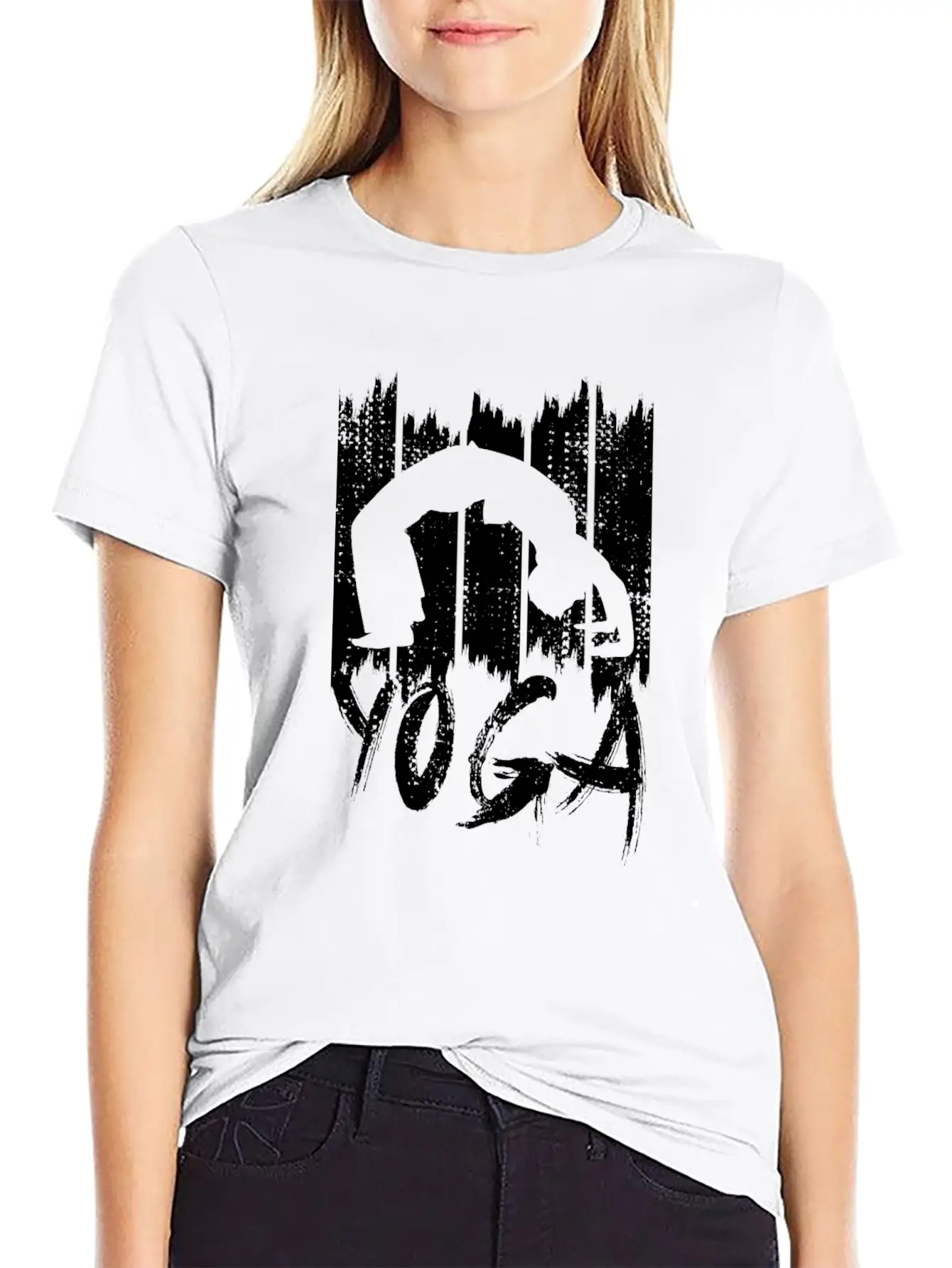 Yoga Pose Stylish Everyday T-Shirt – Unisex Basic Cotton Tee