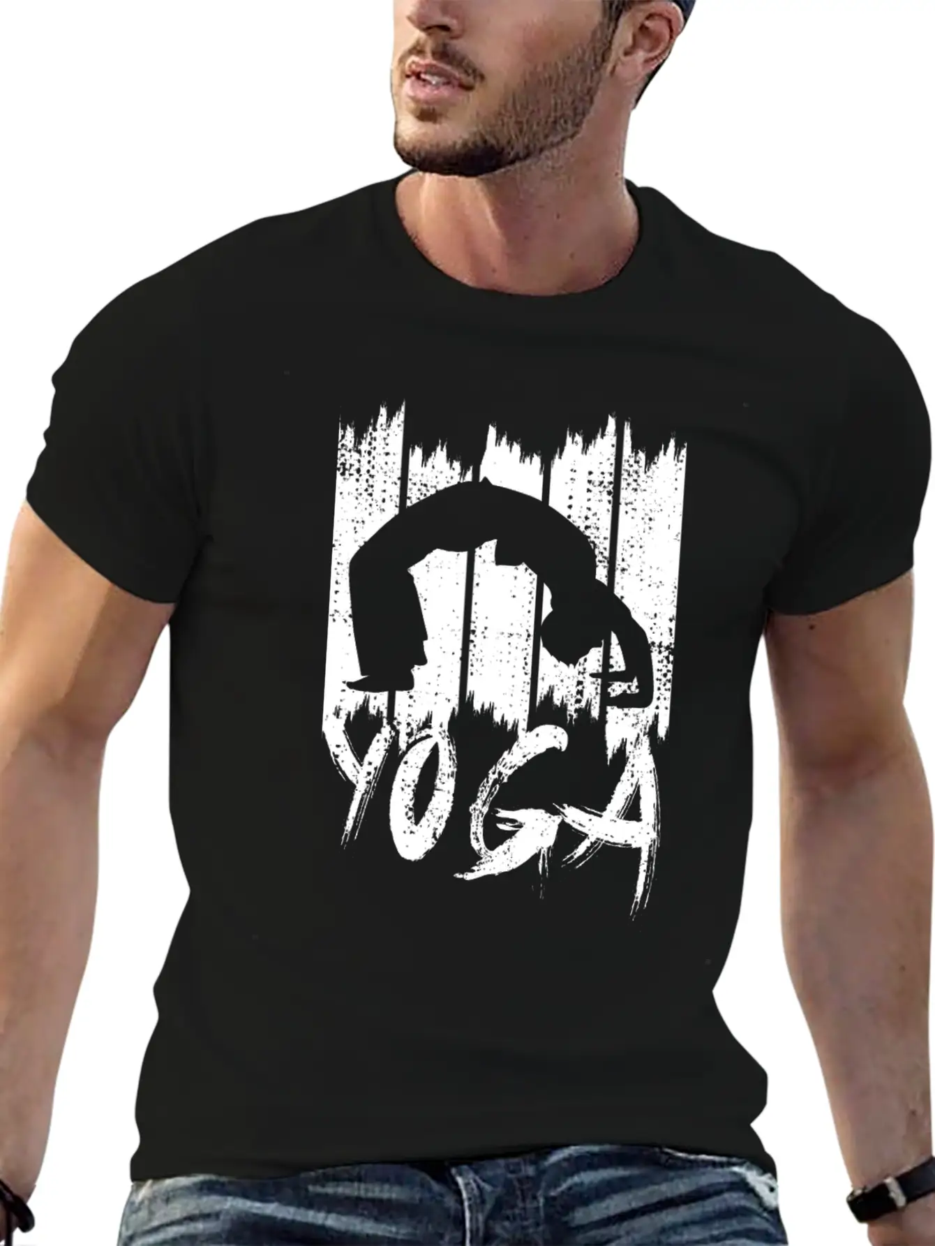 Yoga Pose Stylish Everyday T-Shirt – Unisex Basic Cotton Tee