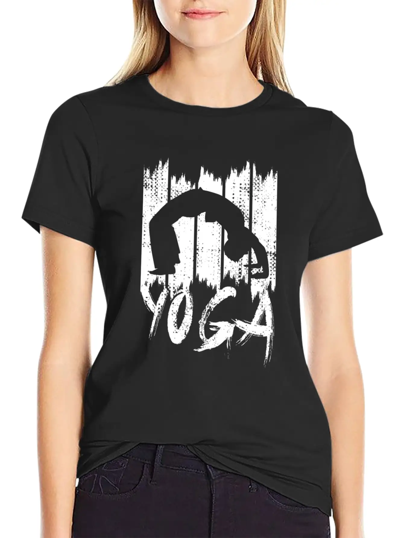 Yoga Pose Stylish Everyday T-Shirt – Unisex Basic Cotton Tee