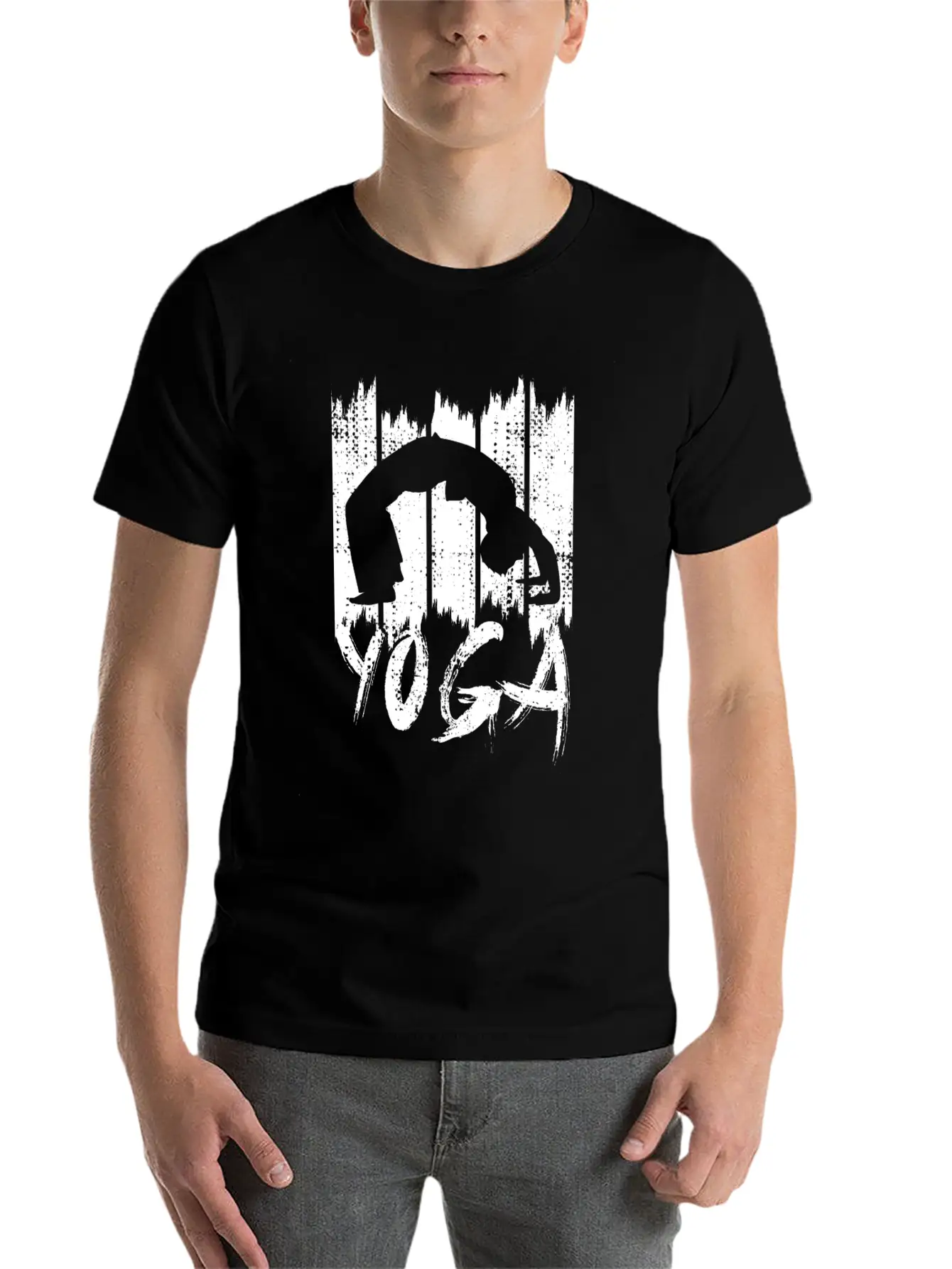 Yoga Pose Stylish Everyday T-Shirt – Unisex Basic Cotton Tee