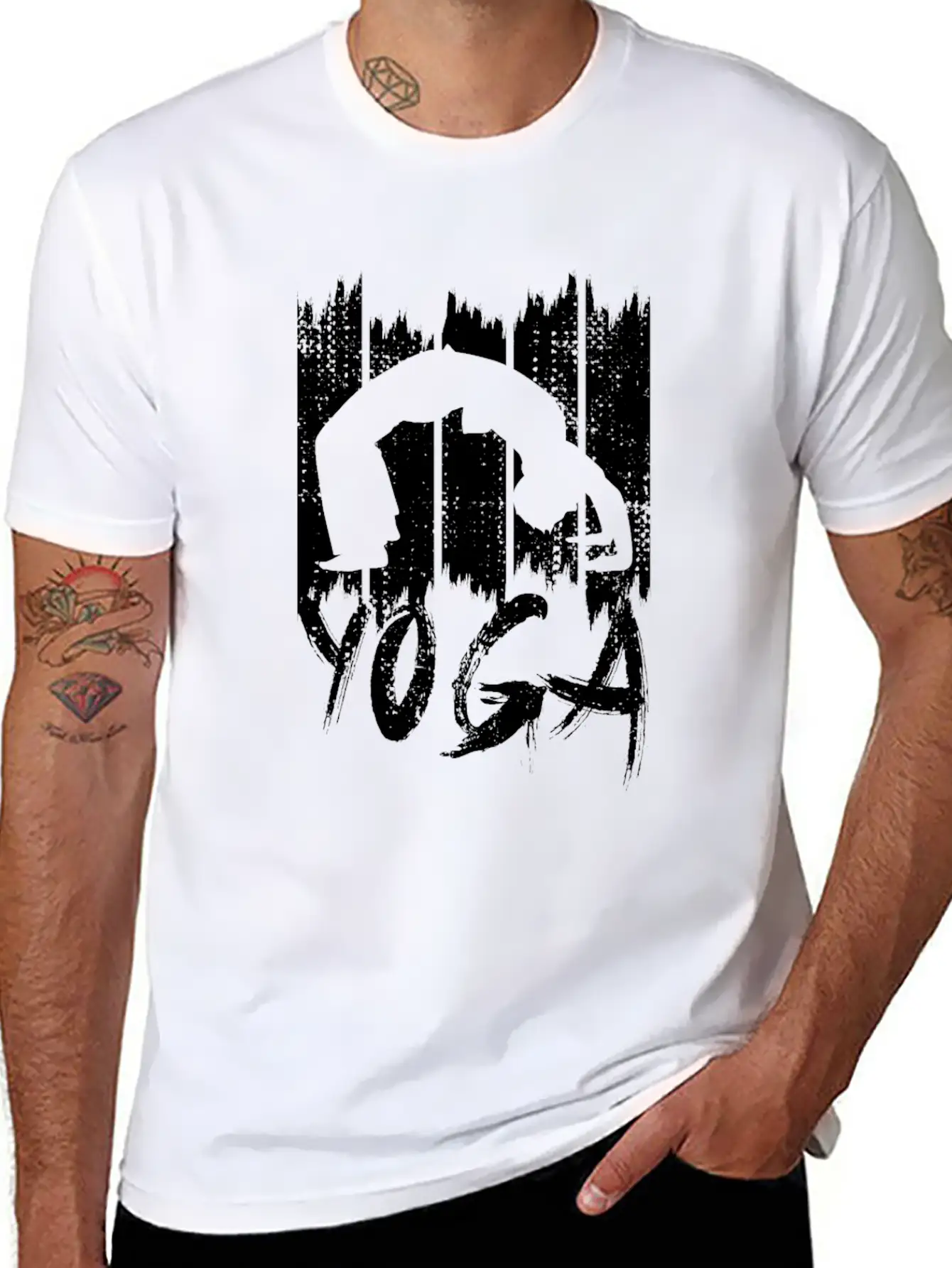 Yoga Pose Stylish Everyday T-Shirt – Unisex Basic Cotton Tee