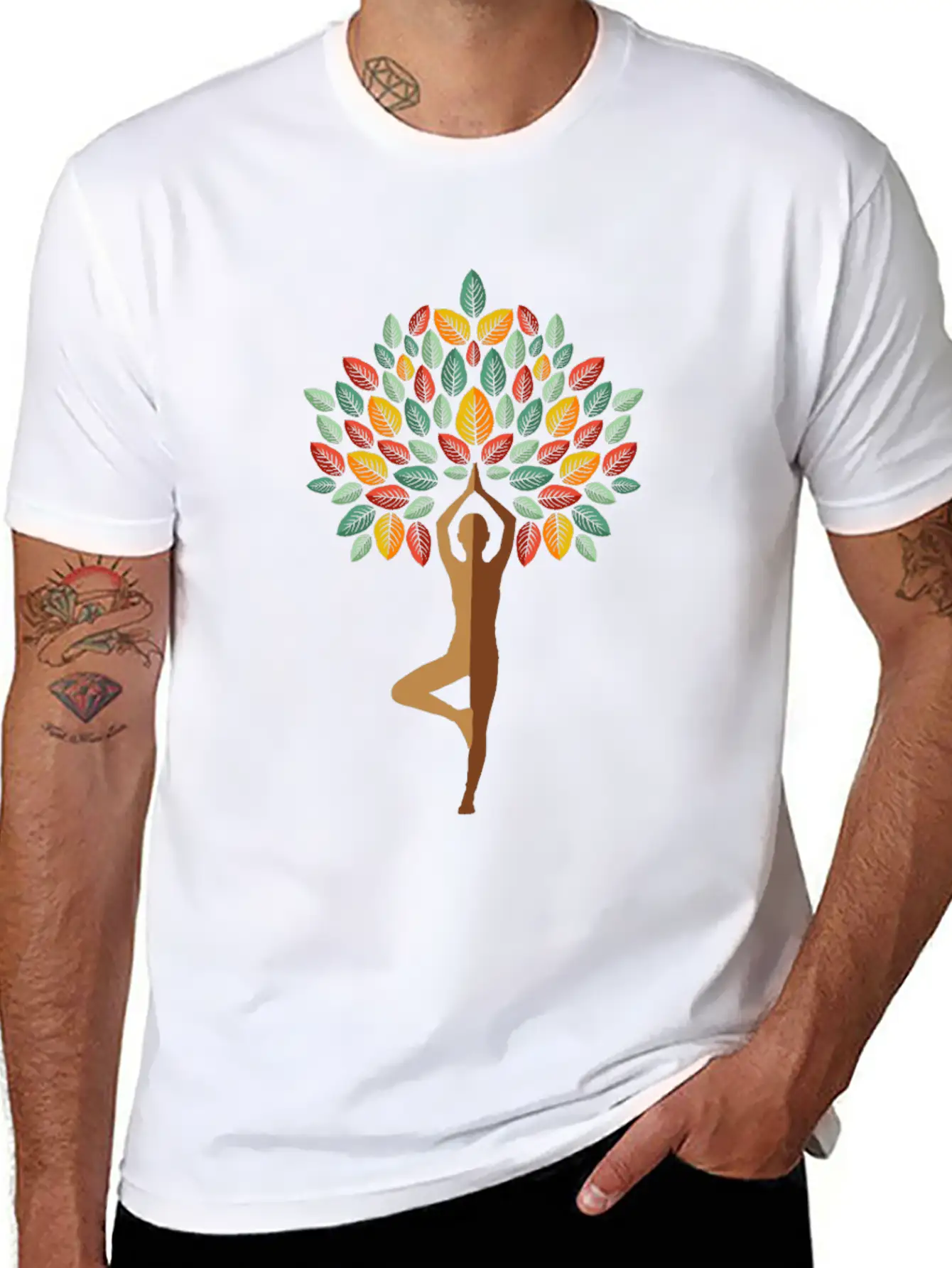 Yoga Tree Yoga Instructor Gift Basic Graphic T-Shirt – Daily Comfort In Soft Cotton