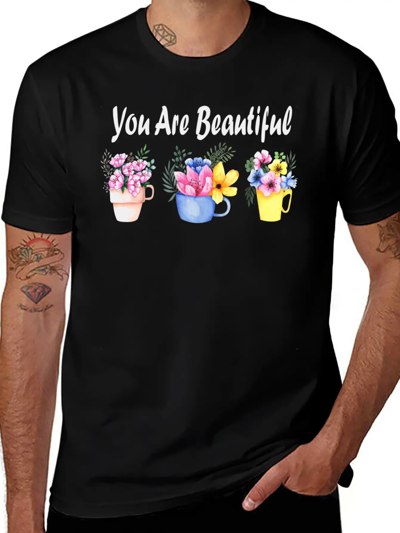 You Are Beautiful Basic Graphic T-Shirt – Daily Comfort In Soft Cotton
