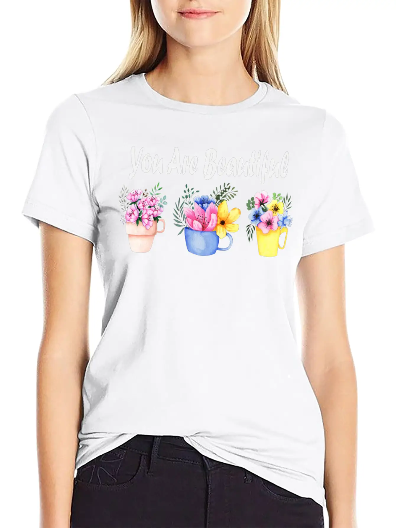 You Are Beautiful Basic Graphic T-Shirt – Daily Comfort In Soft Cotton