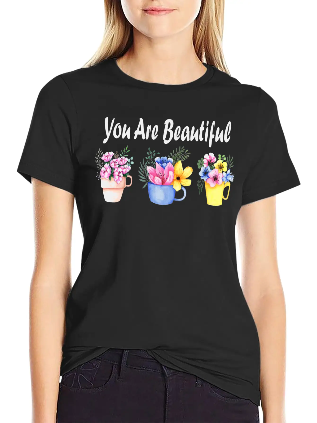 You Are Beautiful Basic Graphic T-Shirt – Daily Comfort In Soft Cotton