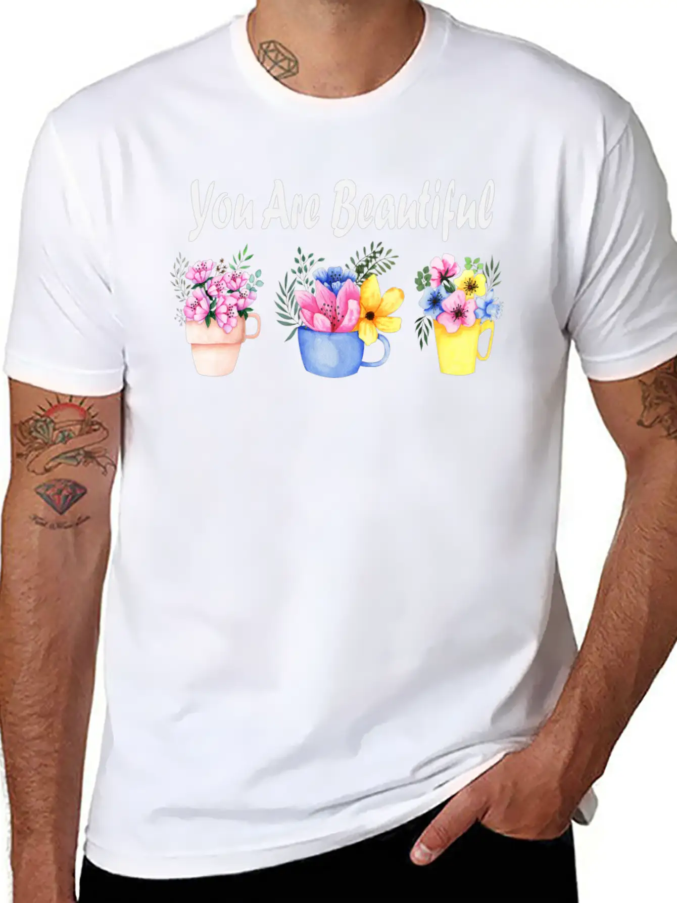 You Are Beautiful Basic Graphic T-Shirt – Daily Comfort In Soft Cotton