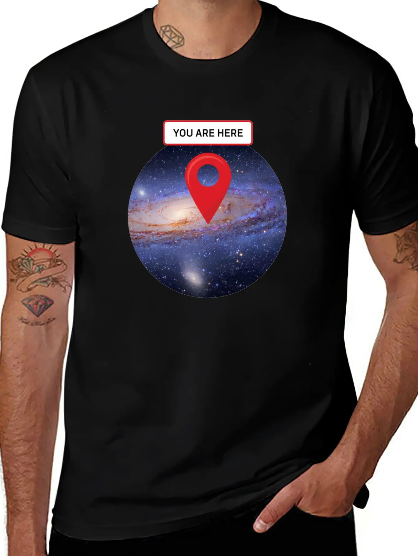 You Are Here: Milky Way Essential Unisex Summer Tee – Soft Cotton Casual Fit