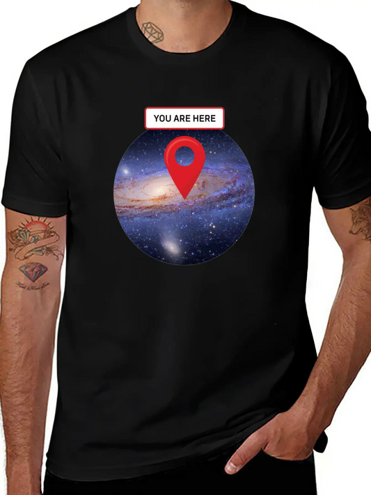 You Are Here: Milky Way Essential Unisex Summer Tee – Soft Cotton Casual Fit