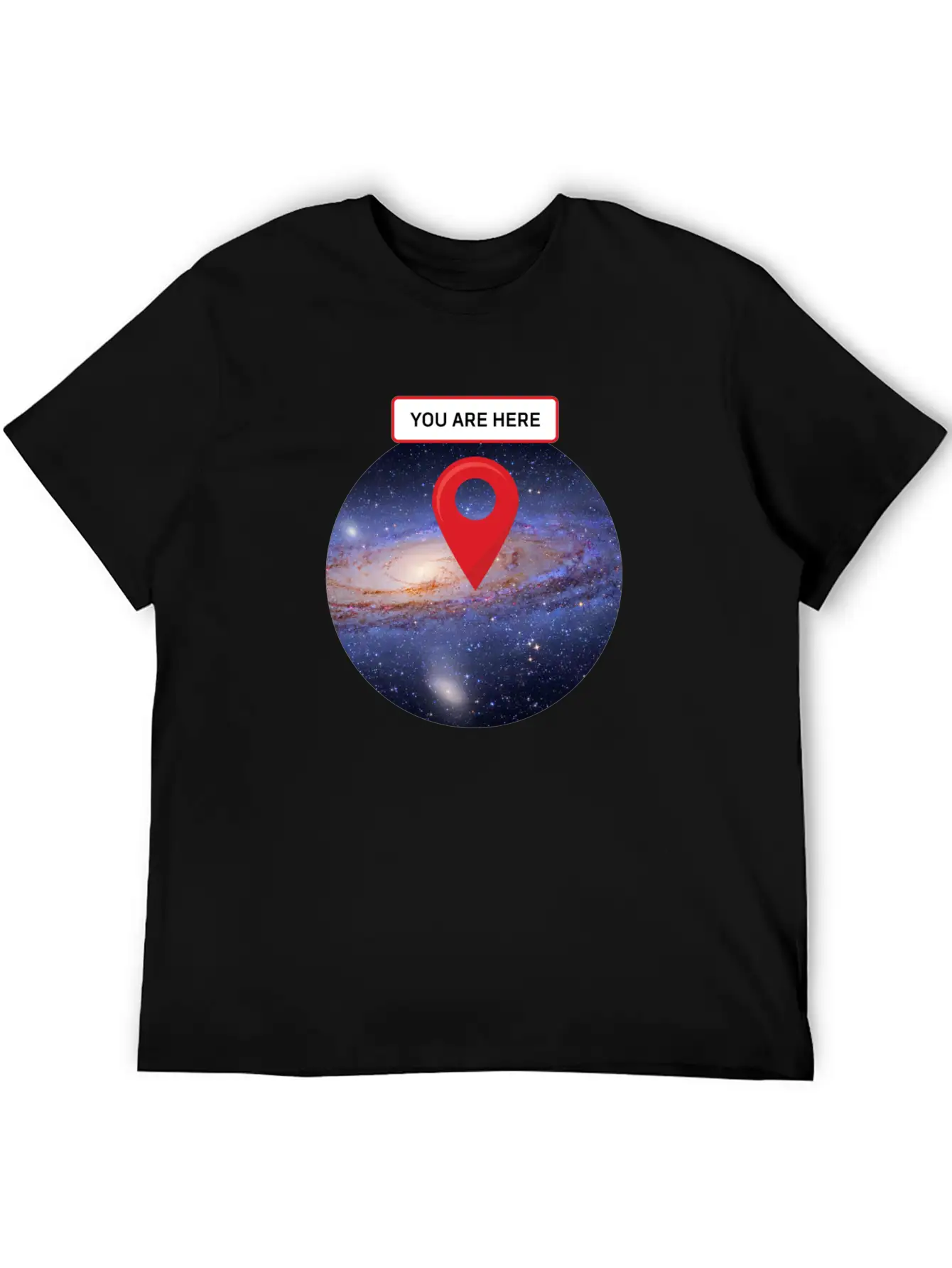 You Are Here: Milky Way Essential Unisex Summer Tee – Soft Cotton Casual Fit