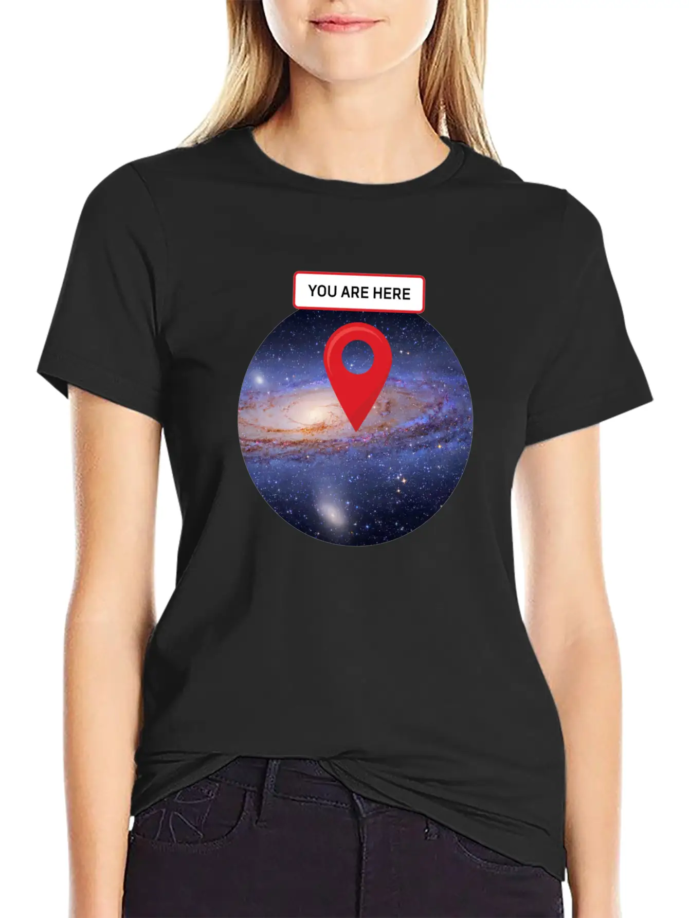 You Are Here: Milky Way Essential Unisex Summer Tee – Soft Cotton Casual Fit