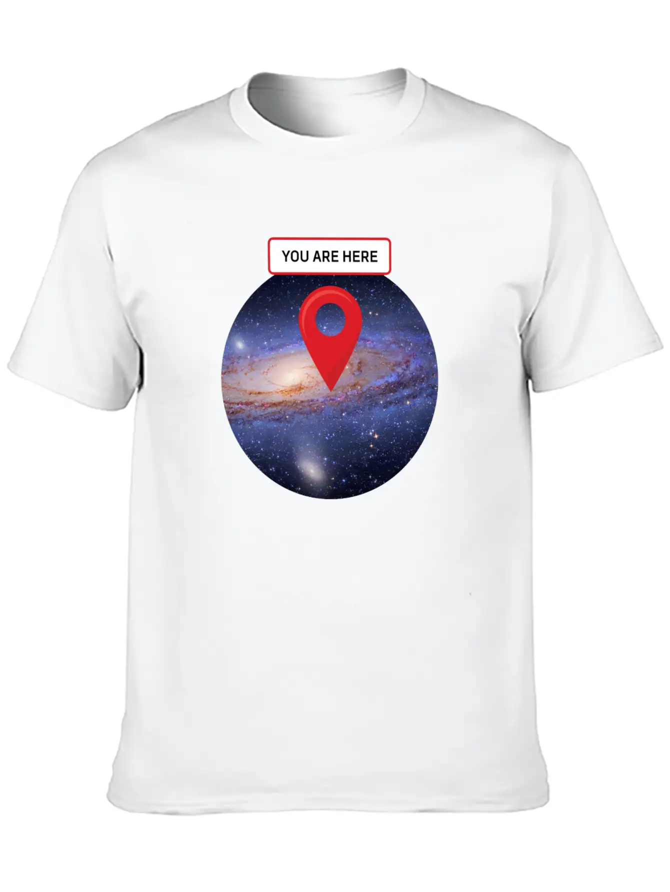 You Are Here: Milky Way Essential Unisex Summer Tee – Soft Cotton Casual Fit