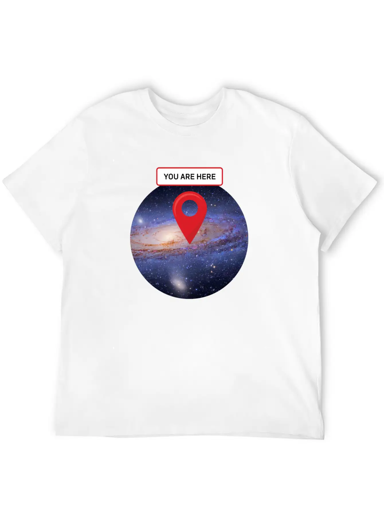 You Are Here: Milky Way Essential Unisex Summer Tee – Soft Cotton Casual Fit