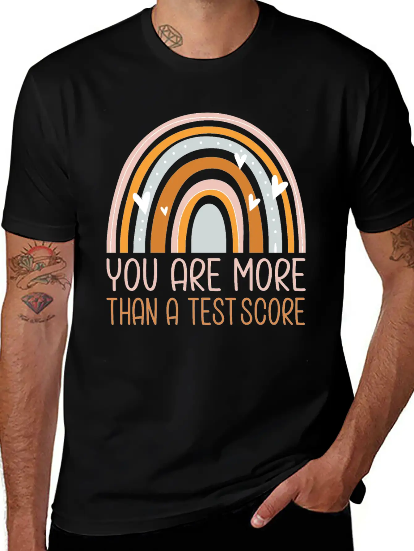 You Are More Than A Test Score Fun Gift Unisex Short Sleeve Soft Cotton T-Shirt – Casual Everyday Wear