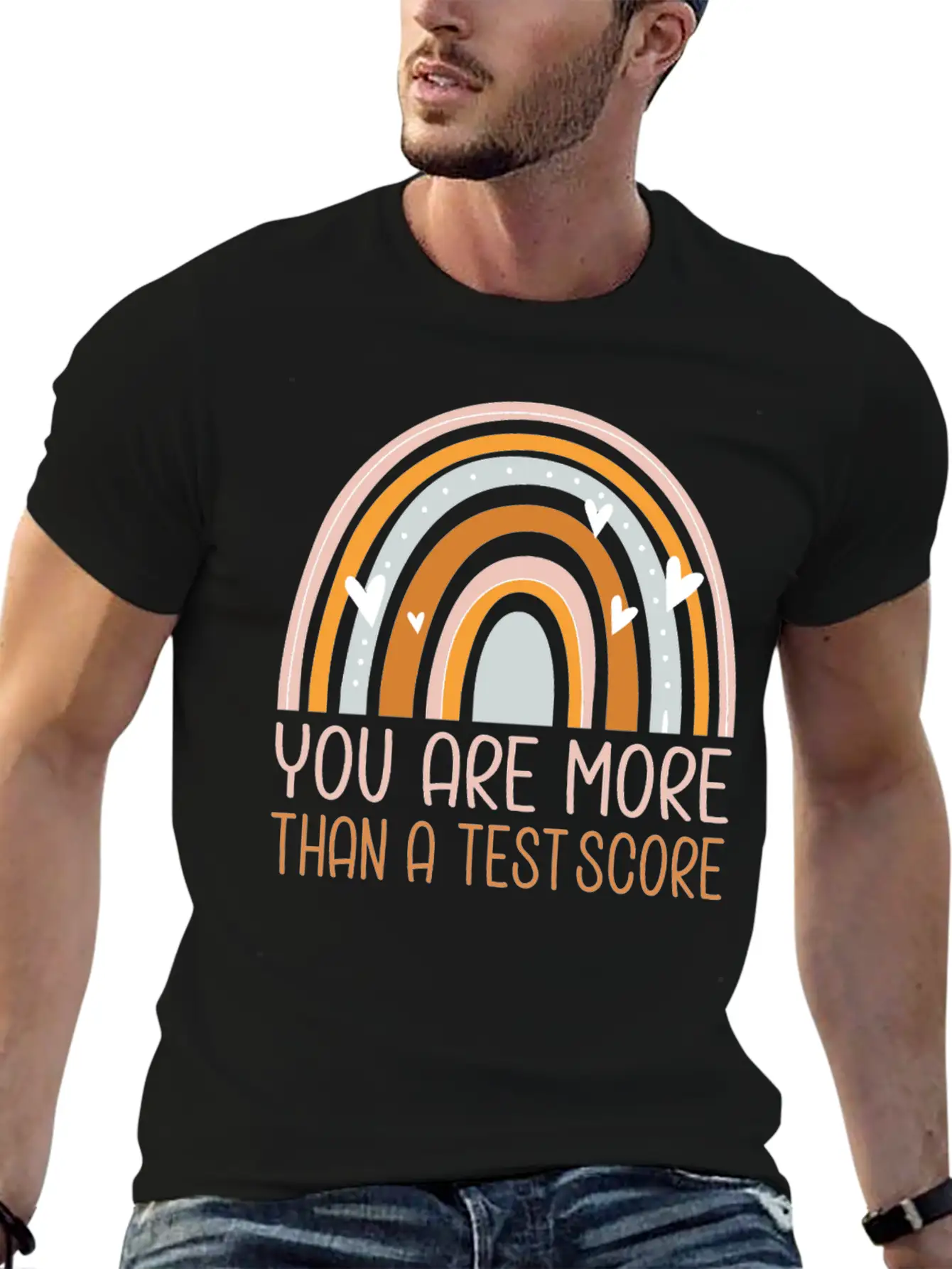 You Are More Than A Test Score Fun Gift Unisex Short Sleeve Soft Cotton T-Shirt – Casual Everyday Wear