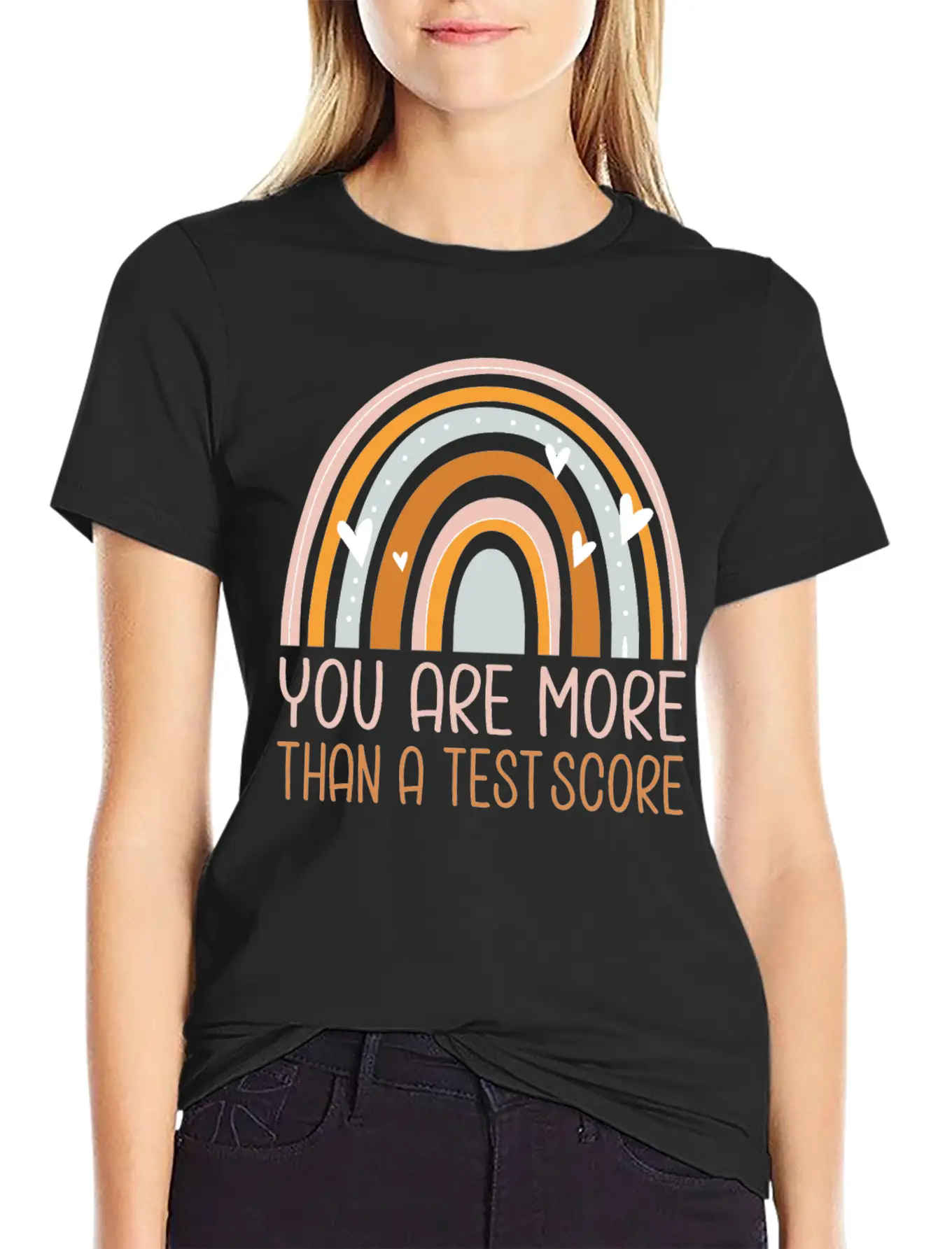 You Are More Than A Test Score Fun Gift Unisex Short Sleeve Soft Cotton T-Shirt – Casual Everyday Wear