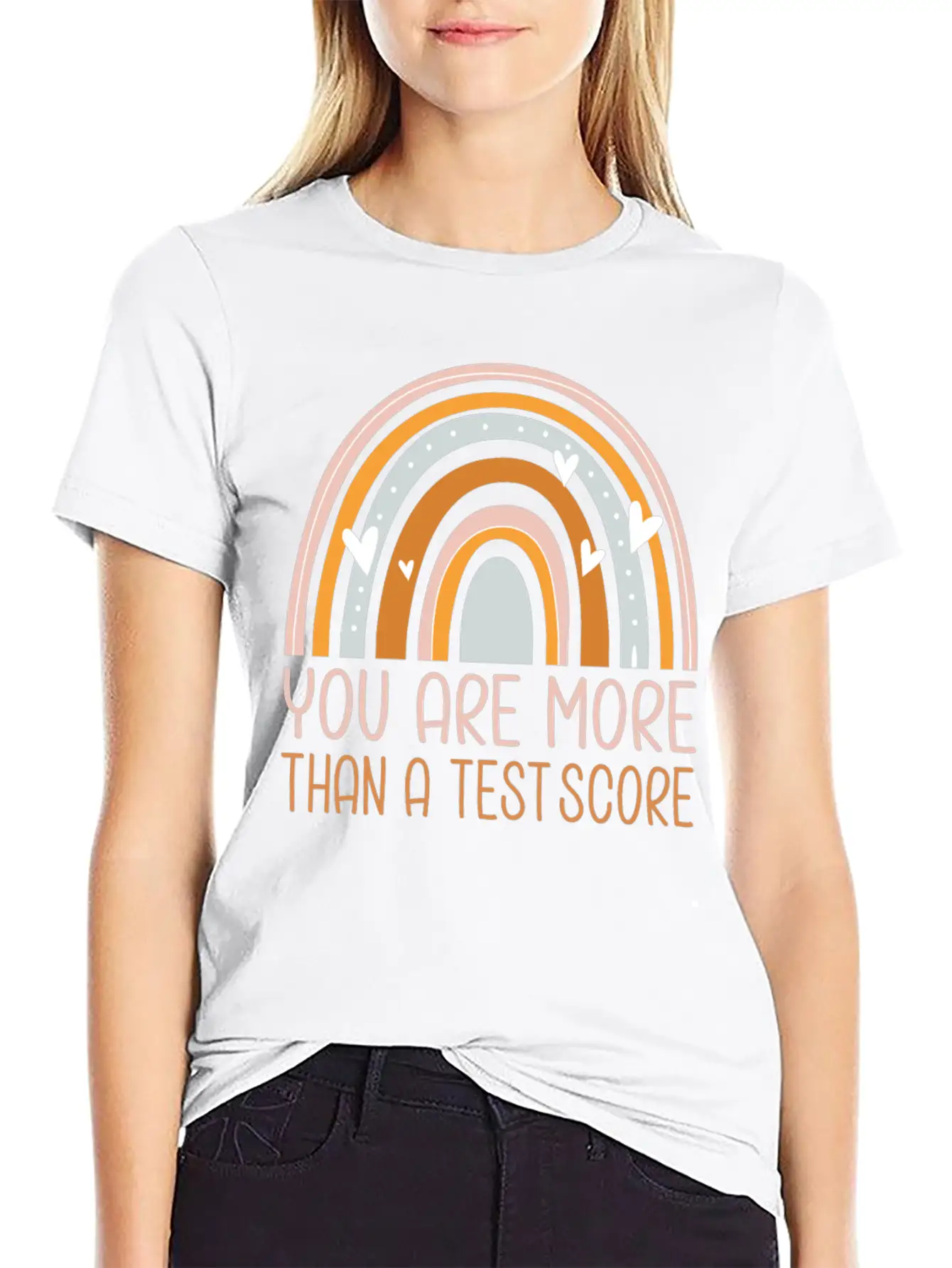 You Are More Than A Test Score Fun Gift Unisex Short Sleeve Soft Cotton T-Shirt – Casual Everyday Wear