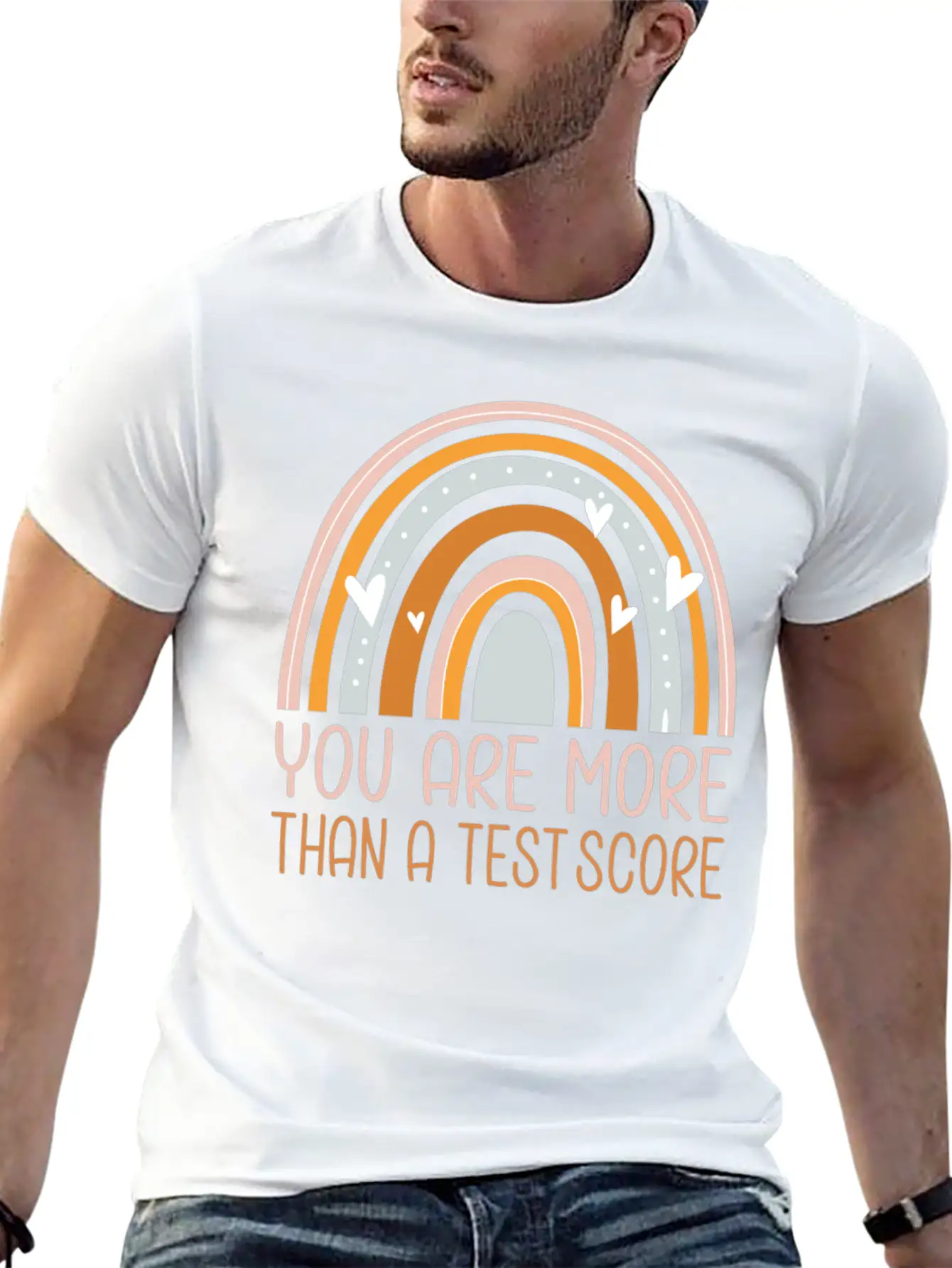 You Are More Than A Test Score Fun Gift Unisex Short Sleeve Soft Cotton T-Shirt – Casual Everyday Wear