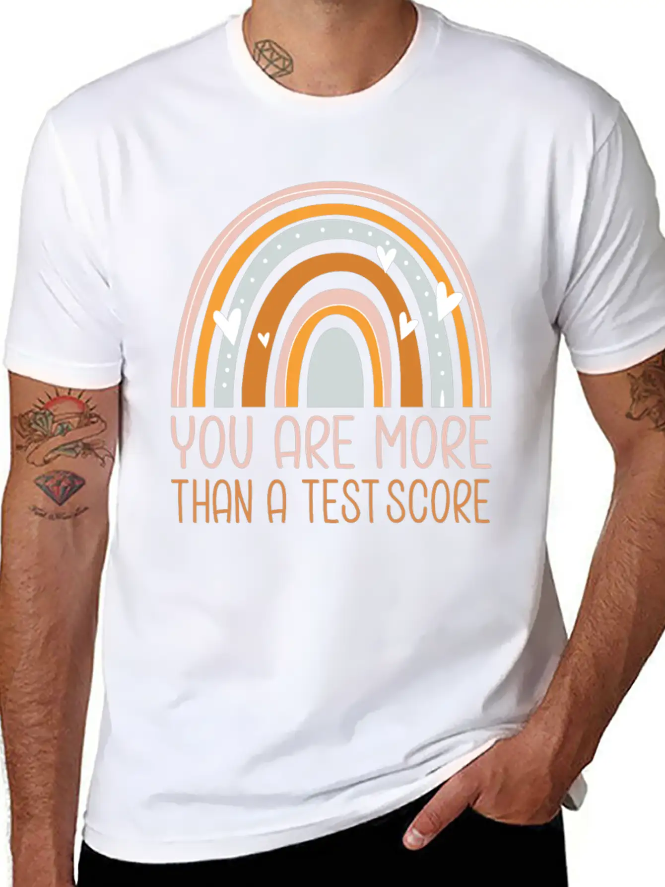You Are More Than A Test Score Fun Gift Unisex Short Sleeve Soft Cotton T-Shirt – Casual Everyday Wear