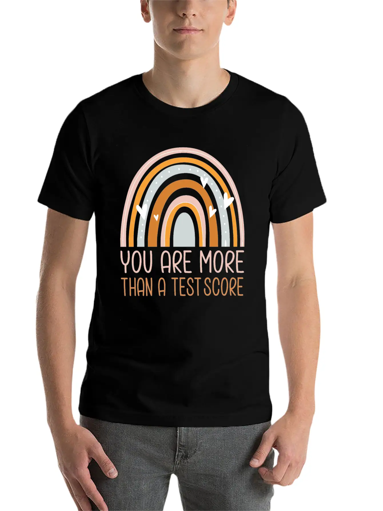 You Are More Than A Test Score Fun Gift Unisex Short Sleeve Soft Cotton T-Shirt – Casual Everyday Wear