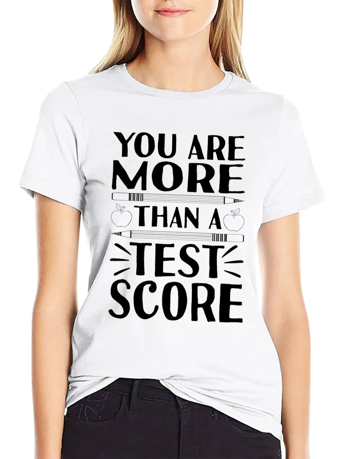 You Are More Than A Test Score - Funny Testing Day Timeless Short Sleeve Tee – Comfy And Minimalist Design