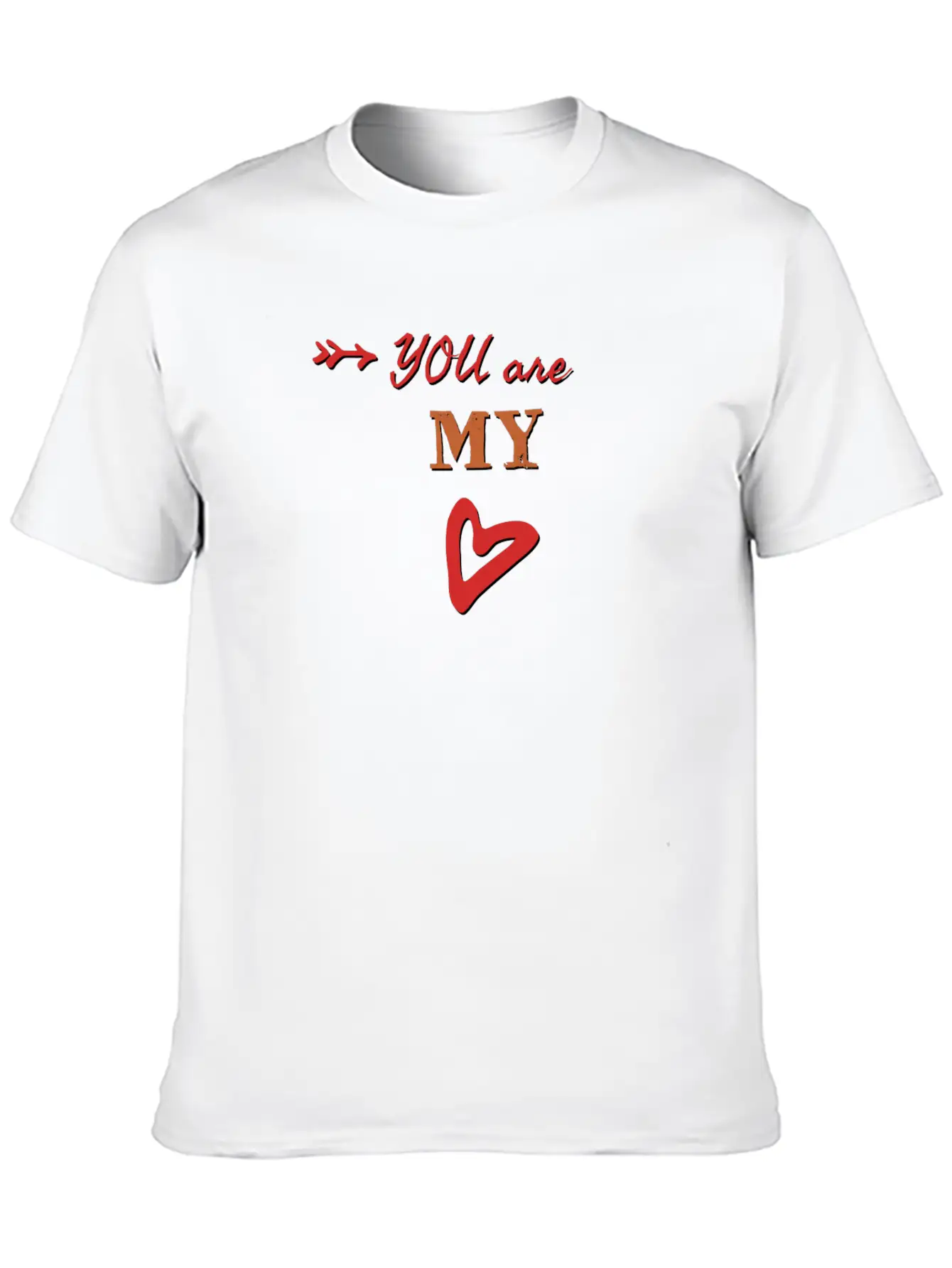 You Are My Heart Unisex Short Sleeve Soft Cotton T-Shirt – Casual Everyday Wear