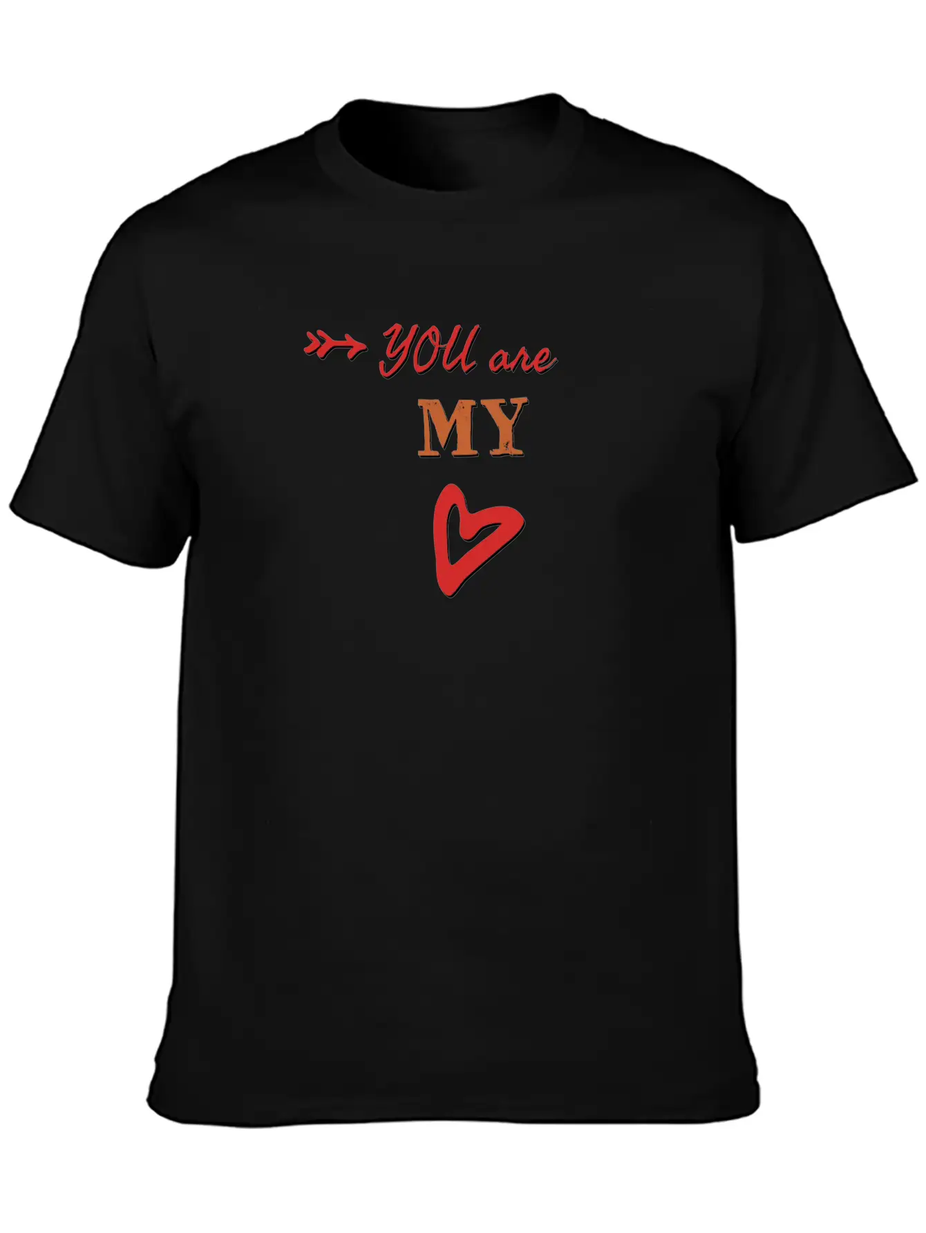 You Are My Heart Unisex Short Sleeve Soft Cotton T-Shirt – Casual Everyday Wear