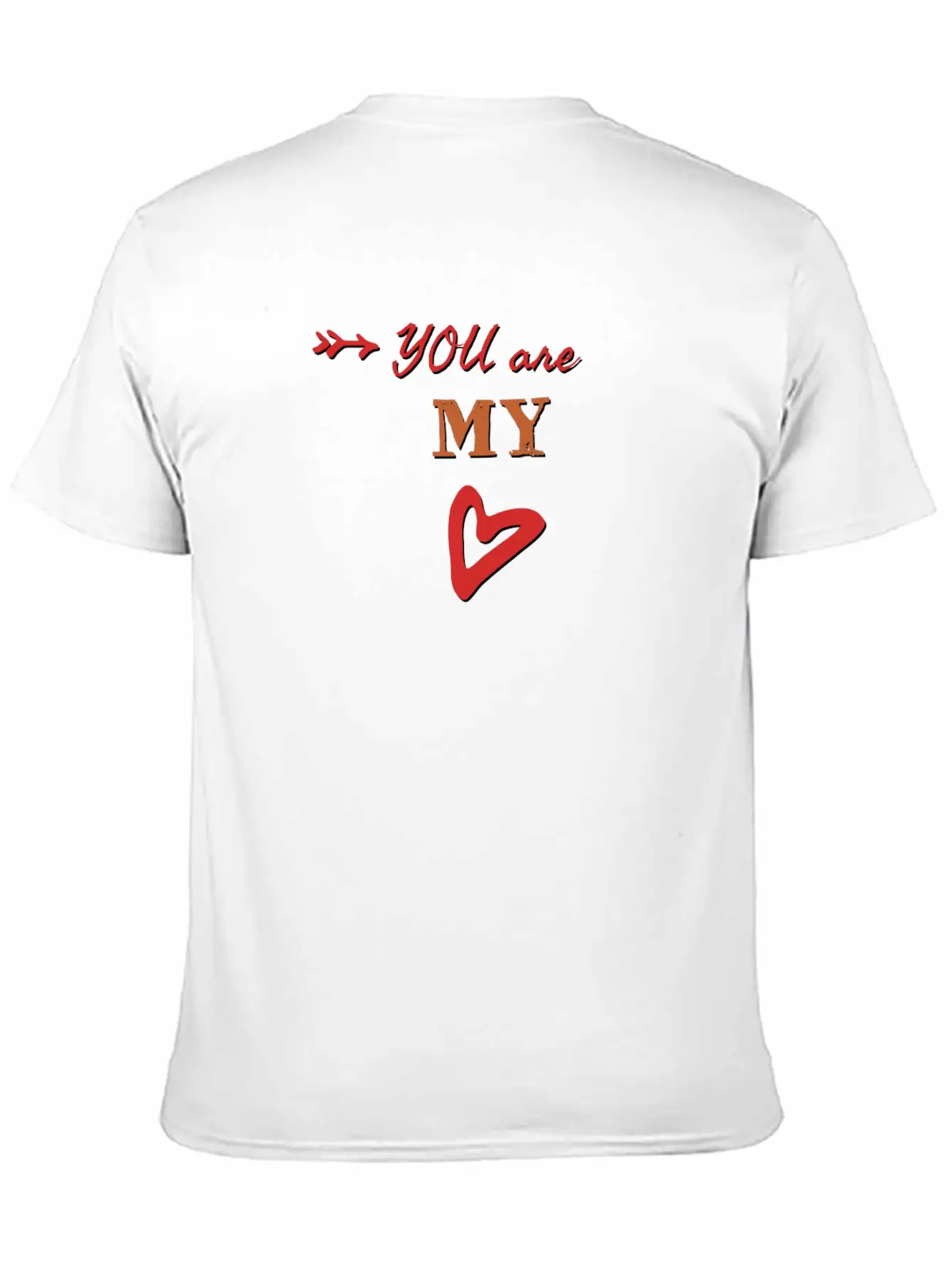 You Are My Heart Unisex Short Sleeve Soft Cotton T-Shirt – Casual Everyday Wear