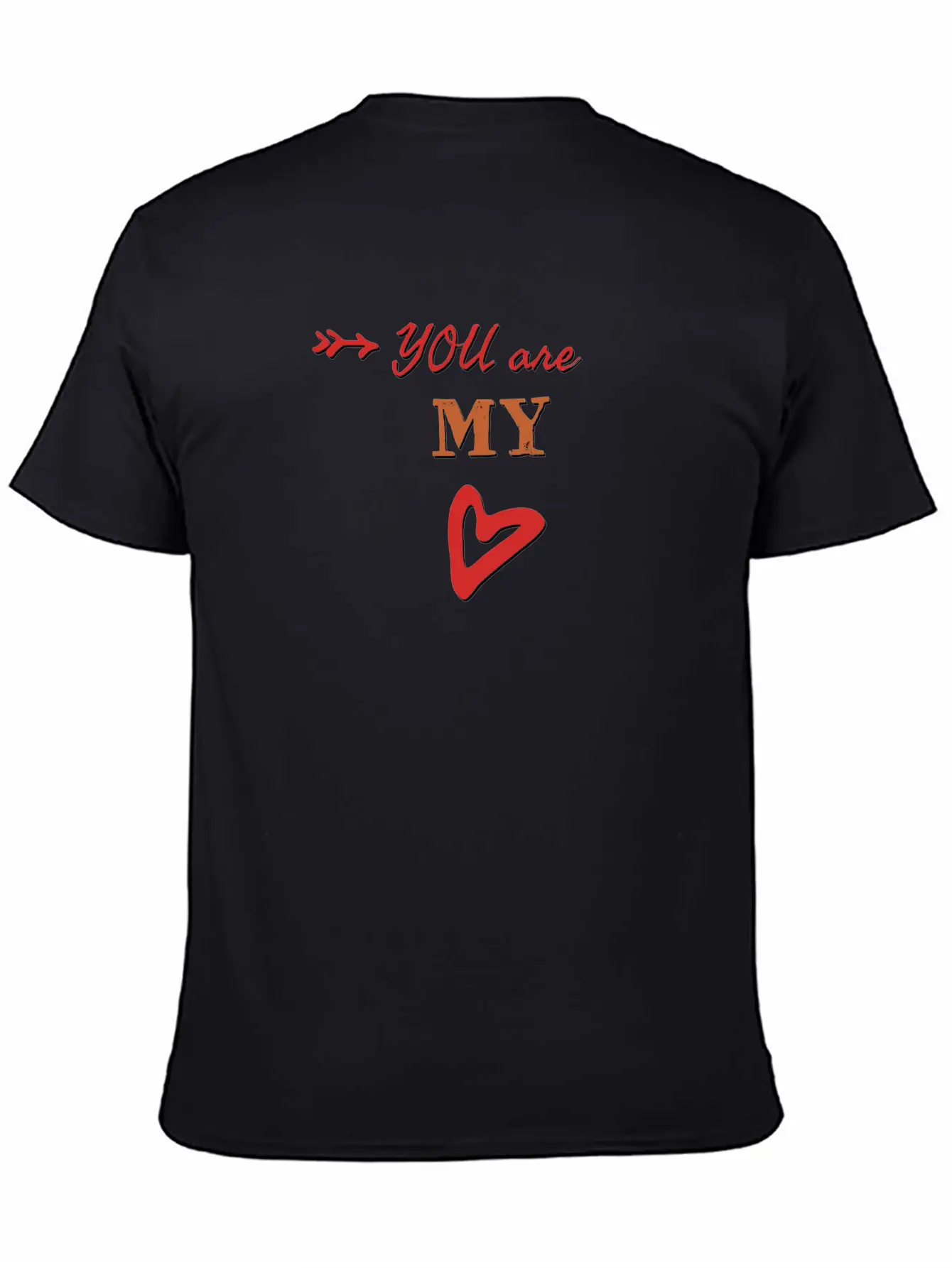 You Are My Heart Unisex Short Sleeve Soft Cotton T-Shirt – Casual Everyday Wear