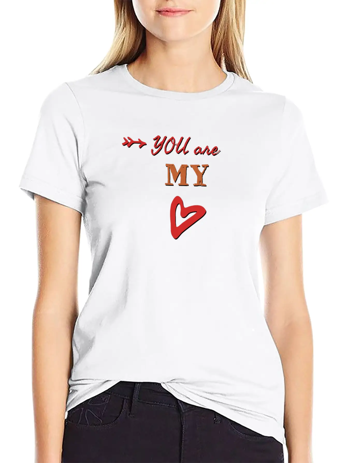 You Are My Heart Unisex Short Sleeve Soft Cotton T-Shirt – Casual Everyday Wear