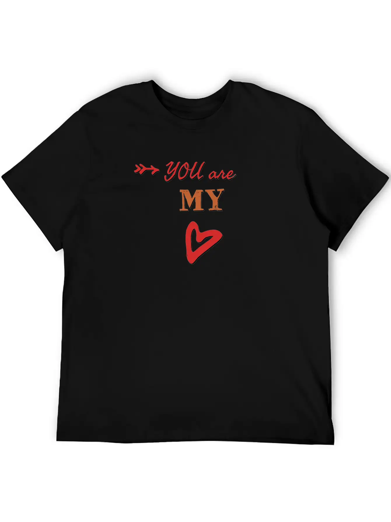 You Are My Heart Unisex Short Sleeve Soft Cotton T-Shirt – Casual Everyday Wear