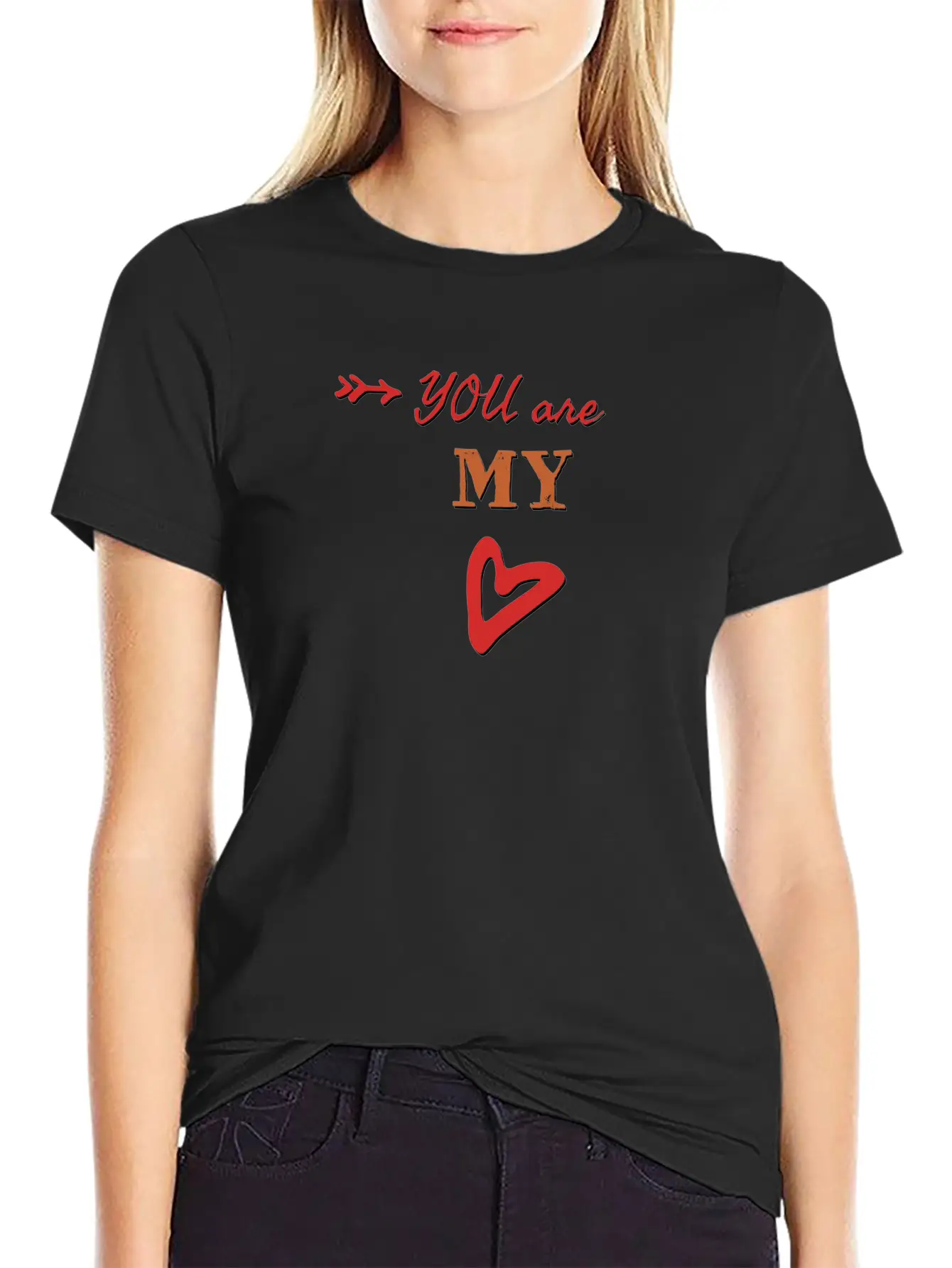 You Are My Heart Unisex Short Sleeve Soft Cotton T-Shirt – Casual Everyday Wear