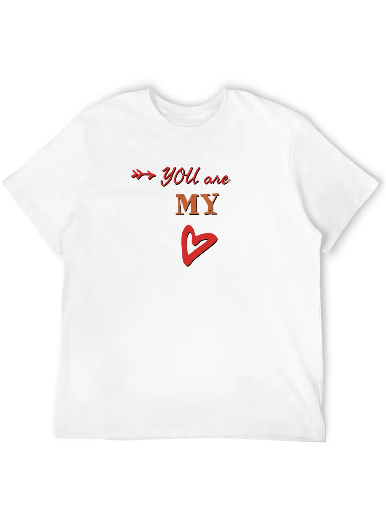 You Are My Heart Unisex Short Sleeve Soft Cotton T-Shirt – Casual Everyday Wear