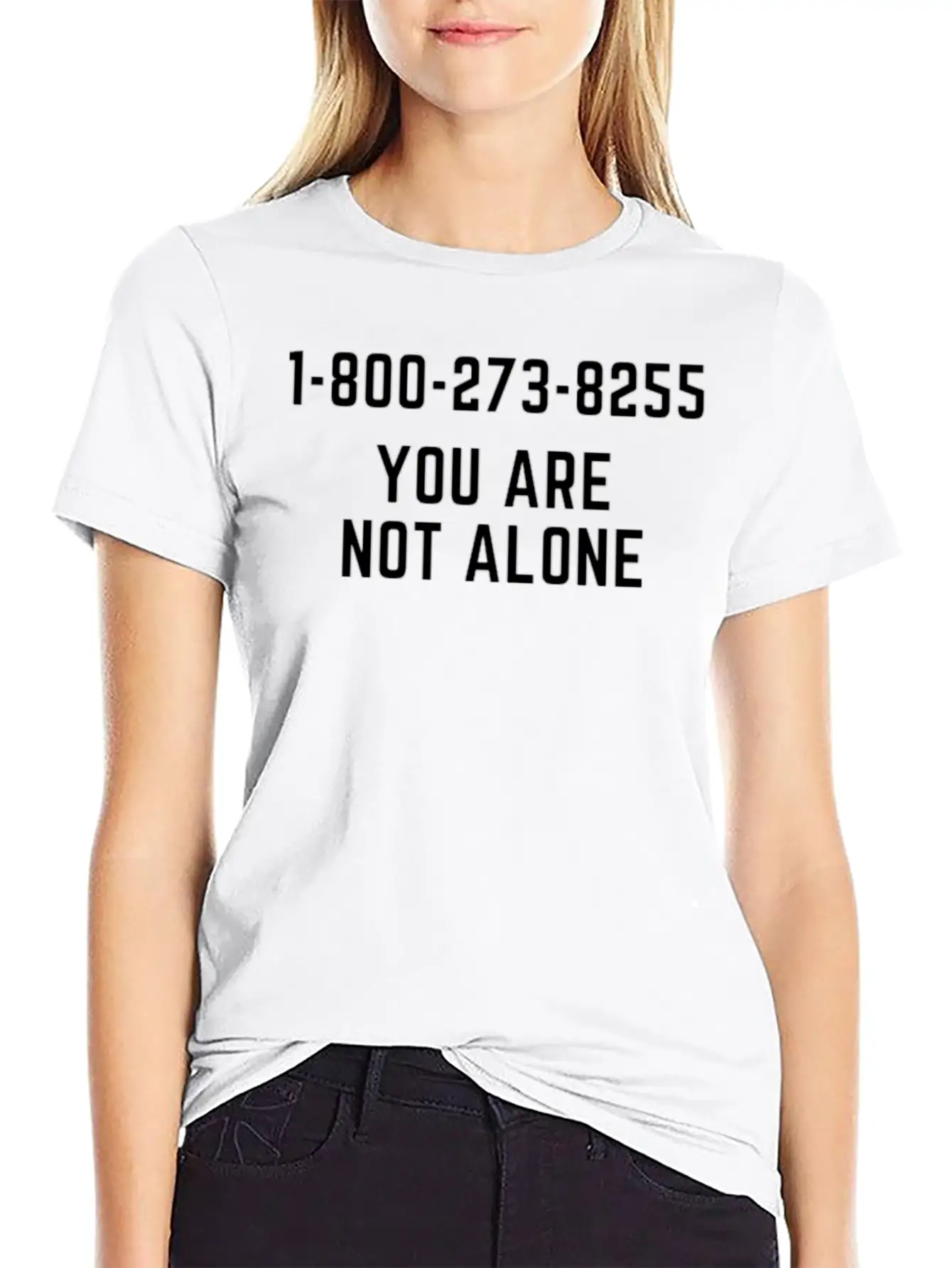 "You Are Not Alone" Suicide Prevention Stylish Everyday T-Shirt – Unisex Basic Cotton Tee