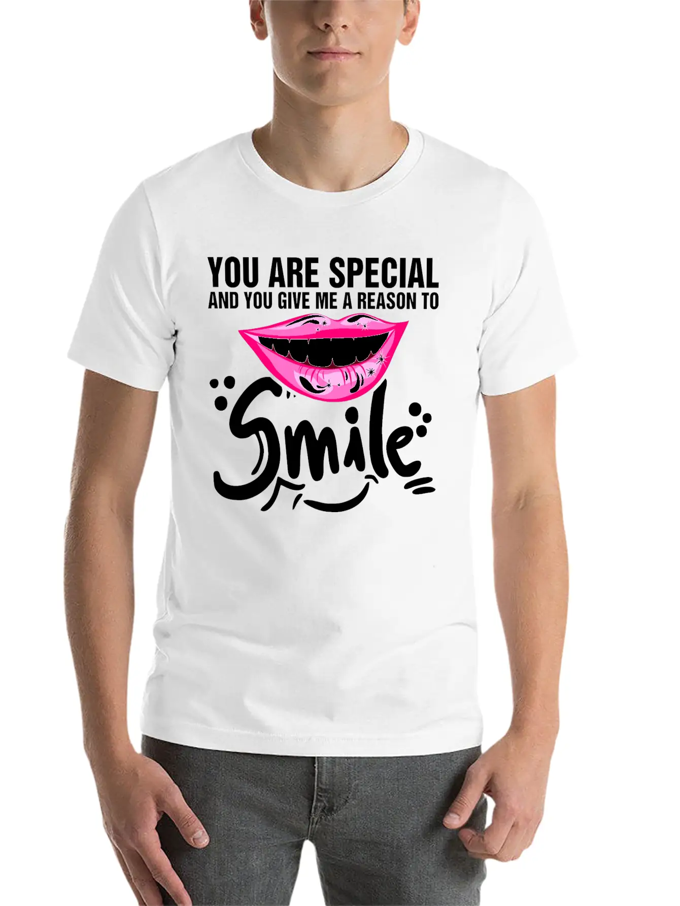 You Are Special And You Give Me A Reason To Smile Timeless Short Sleeve Tee – Comfy And Minimalist Design