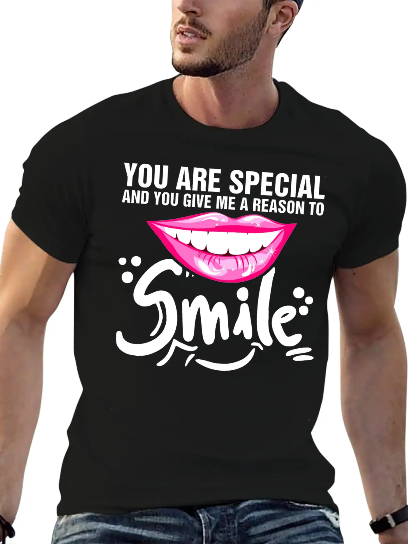 You Are Special And You Give Me A Reason To Smile Timeless Short Sleeve Tee – Comfy And Minimalist Design