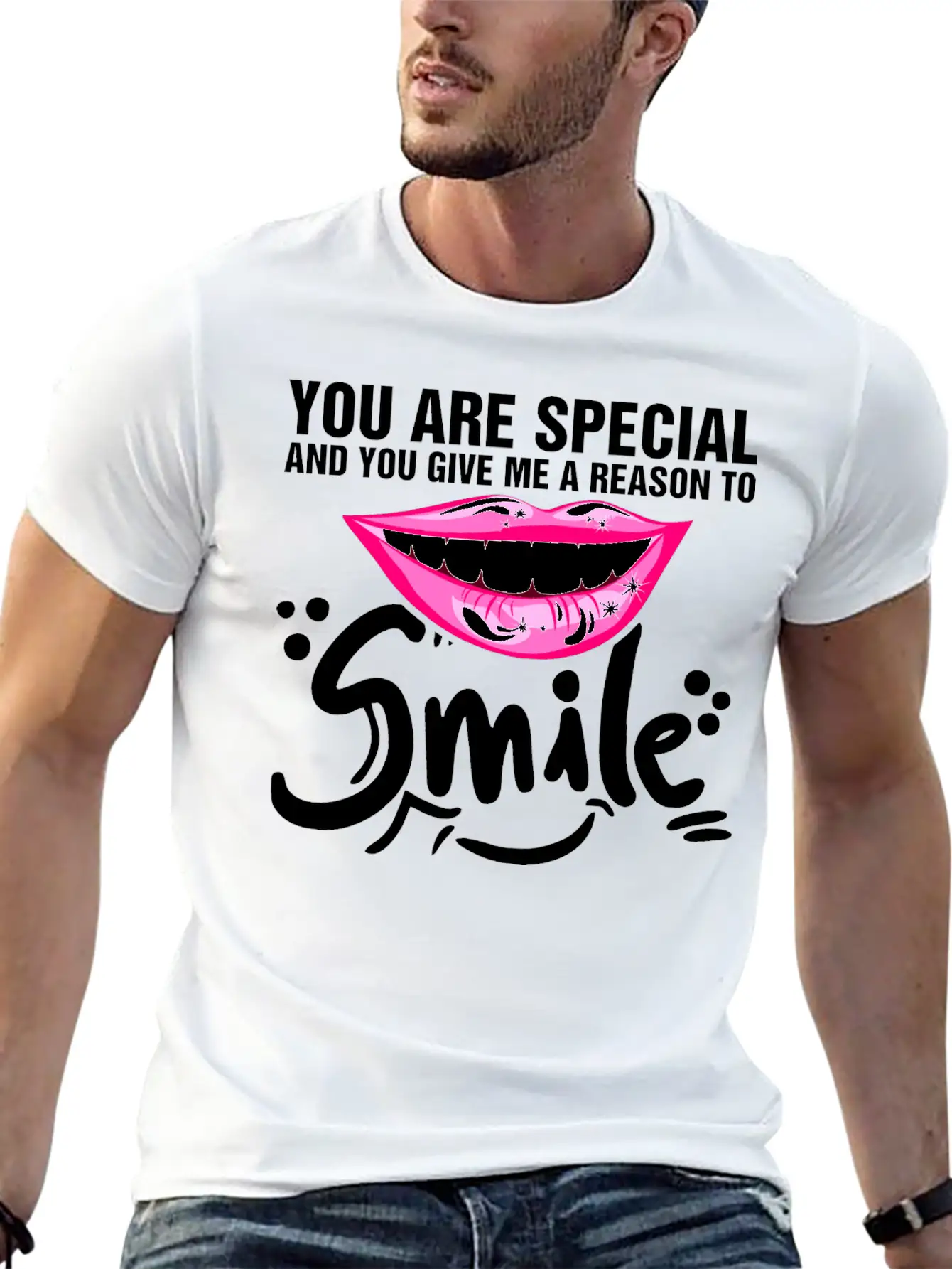 You Are Special And You Give Me A Reason To Smile Timeless Short Sleeve Tee – Comfy And Minimalist Design
