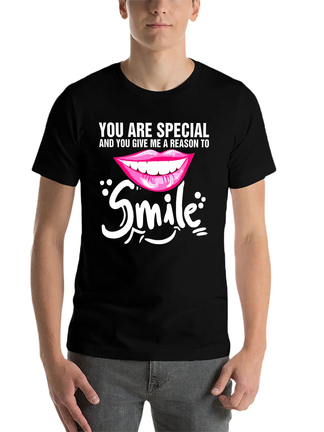 You Are Special And You Give Me A Reason To Smile Timeless Short Sleeve Tee – Comfy And Minimalist Design