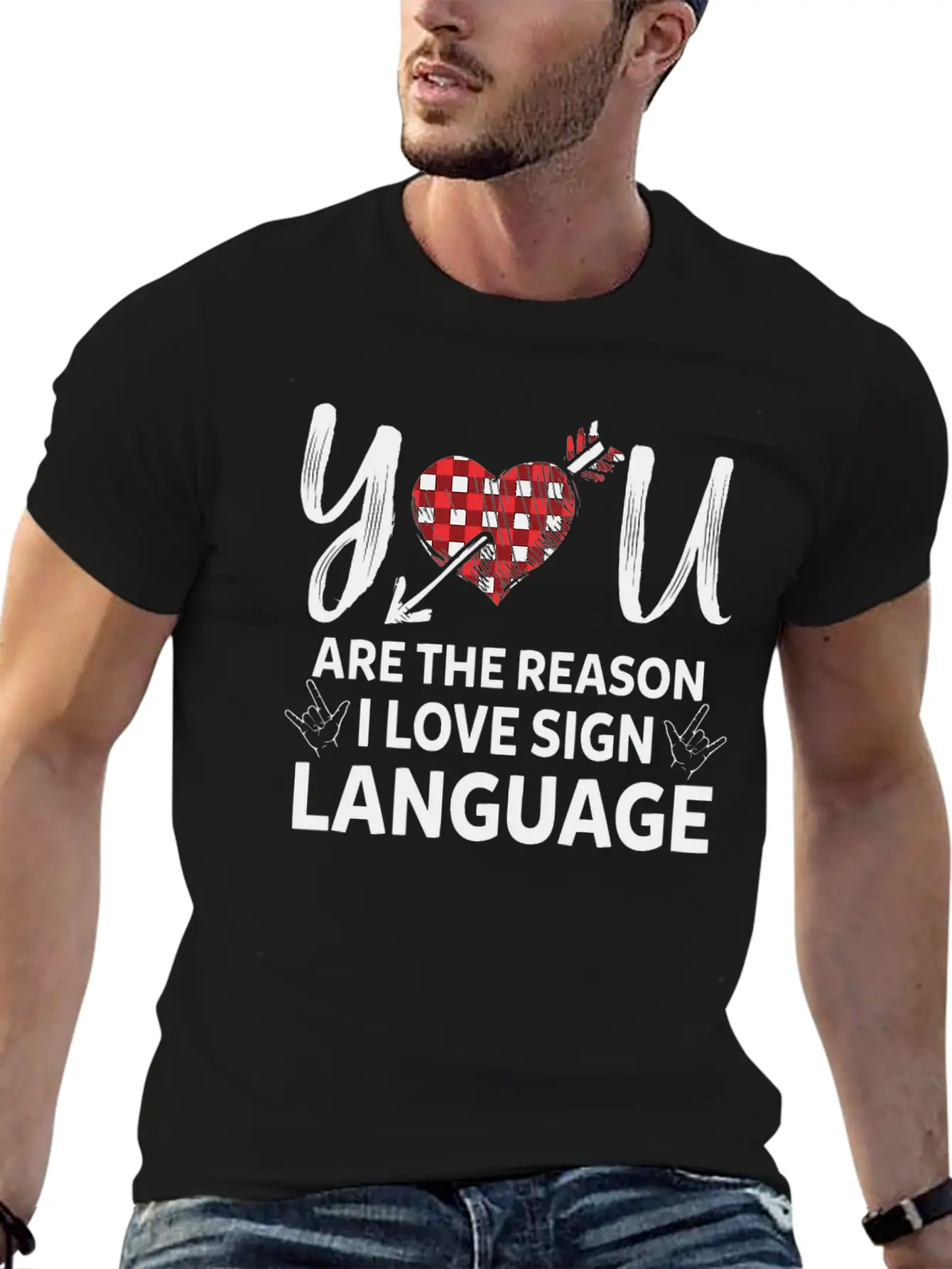 You Are The Reason I Love Sign Language Teacher Essential Unisex Summer Tee – Soft Cotton Casual Fit