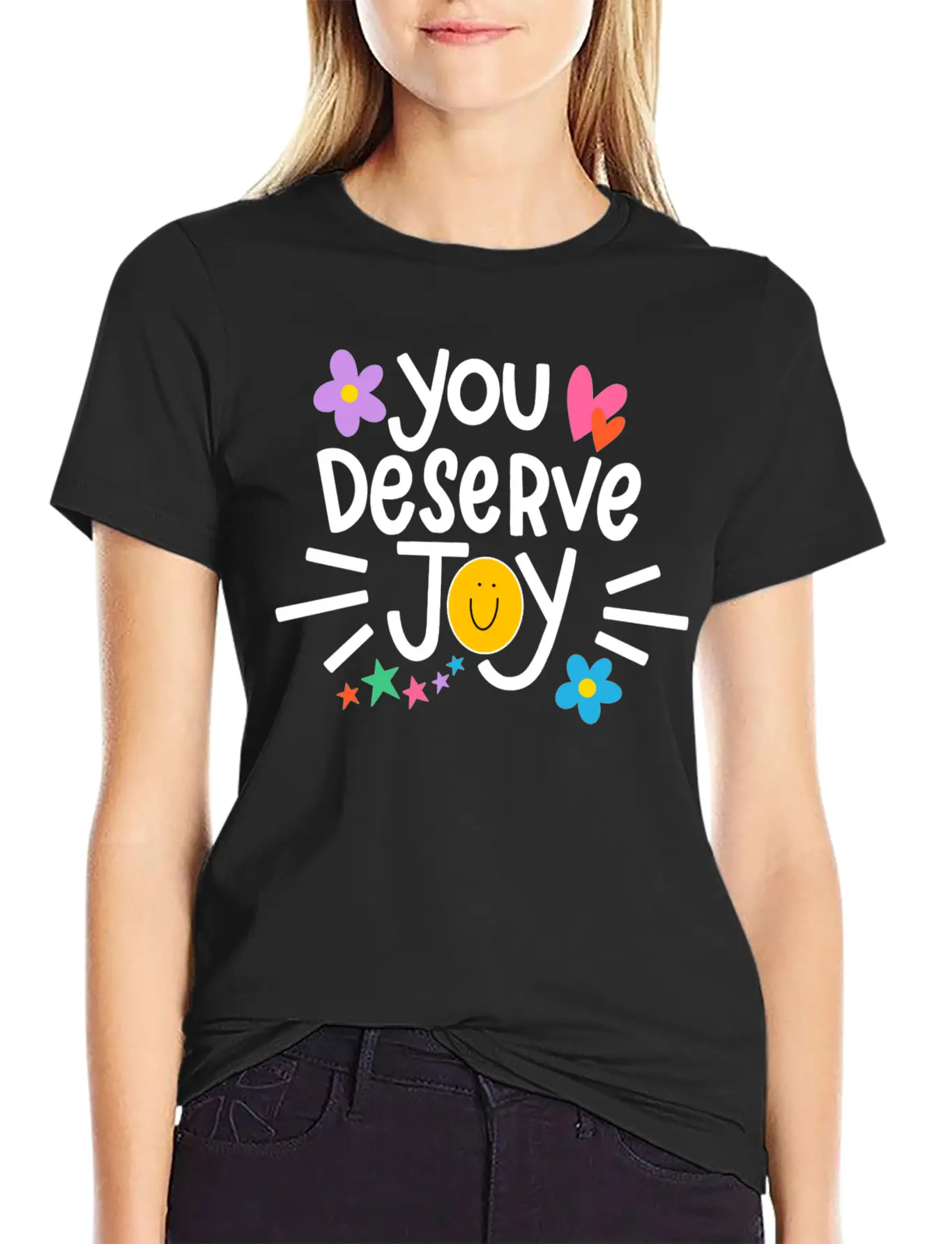 You Deserve Joy Stylish Everyday T-Shirt – Unisex Basic Cotton Tee