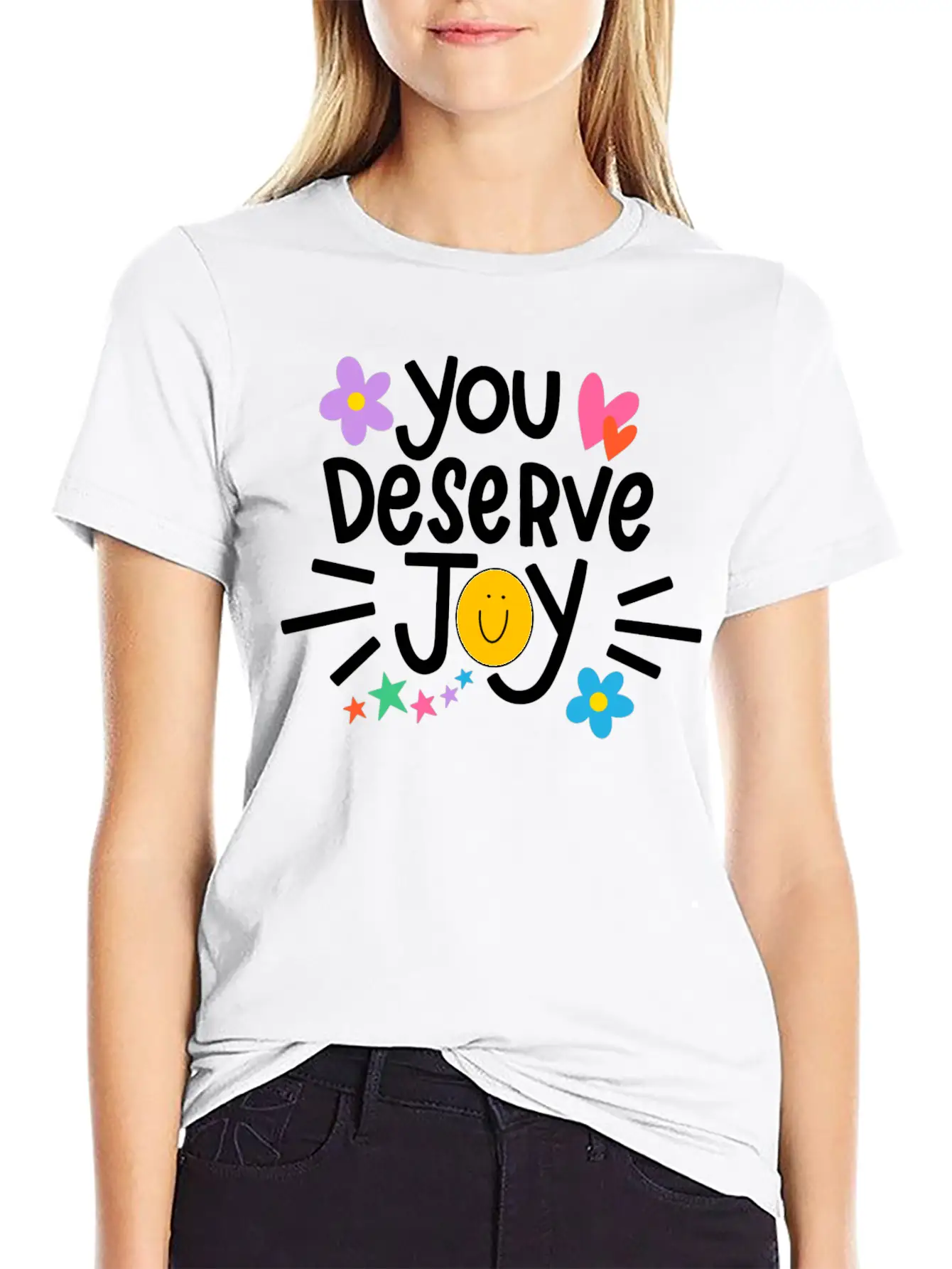 You Deserve Joy Stylish Everyday T-Shirt – Unisex Basic Cotton Tee