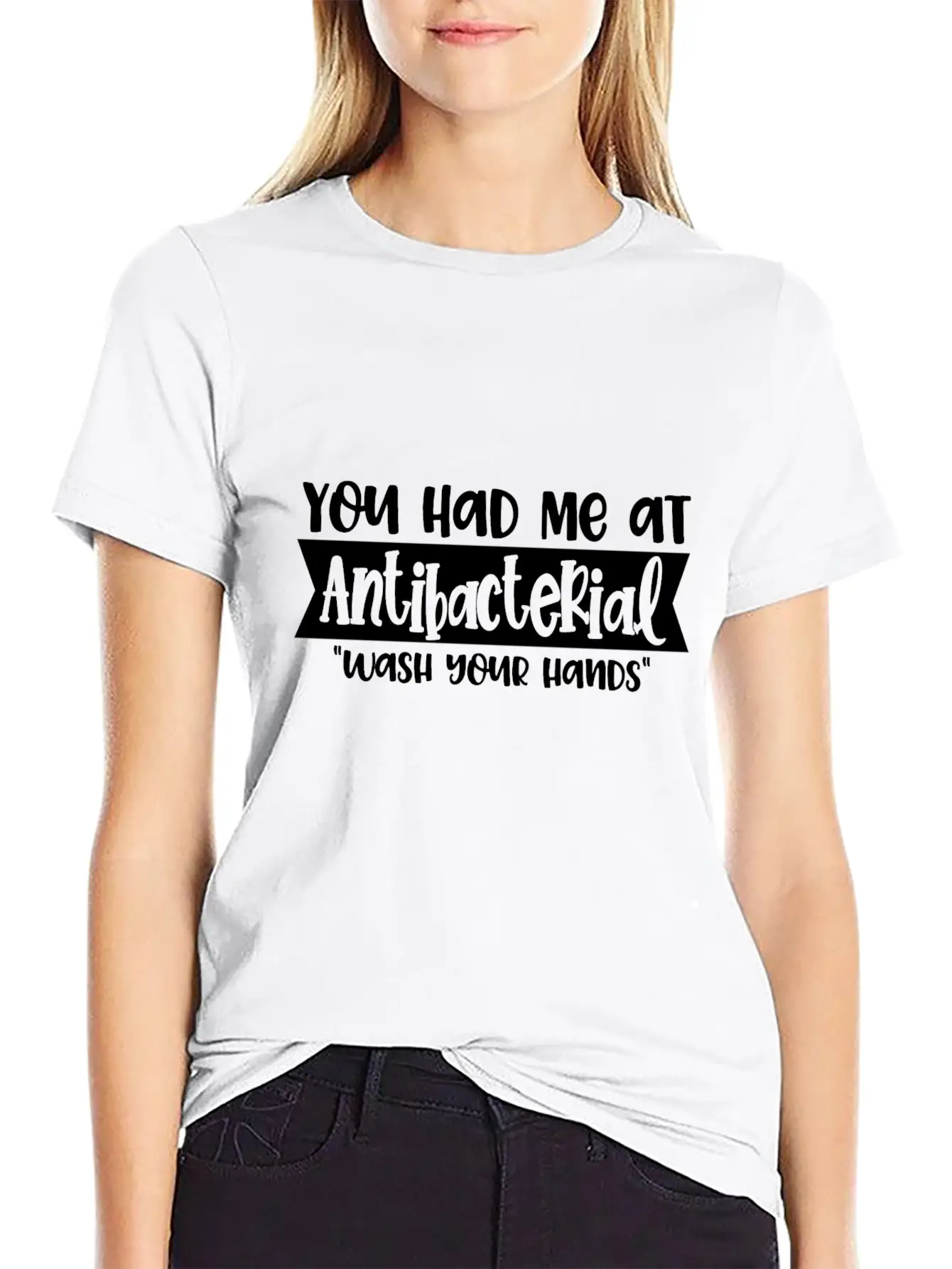 You Had Me At Antibacterial Funny Virus Meme Stylish Everyday T-Shirt – Unisex Basic Cotton Tee
