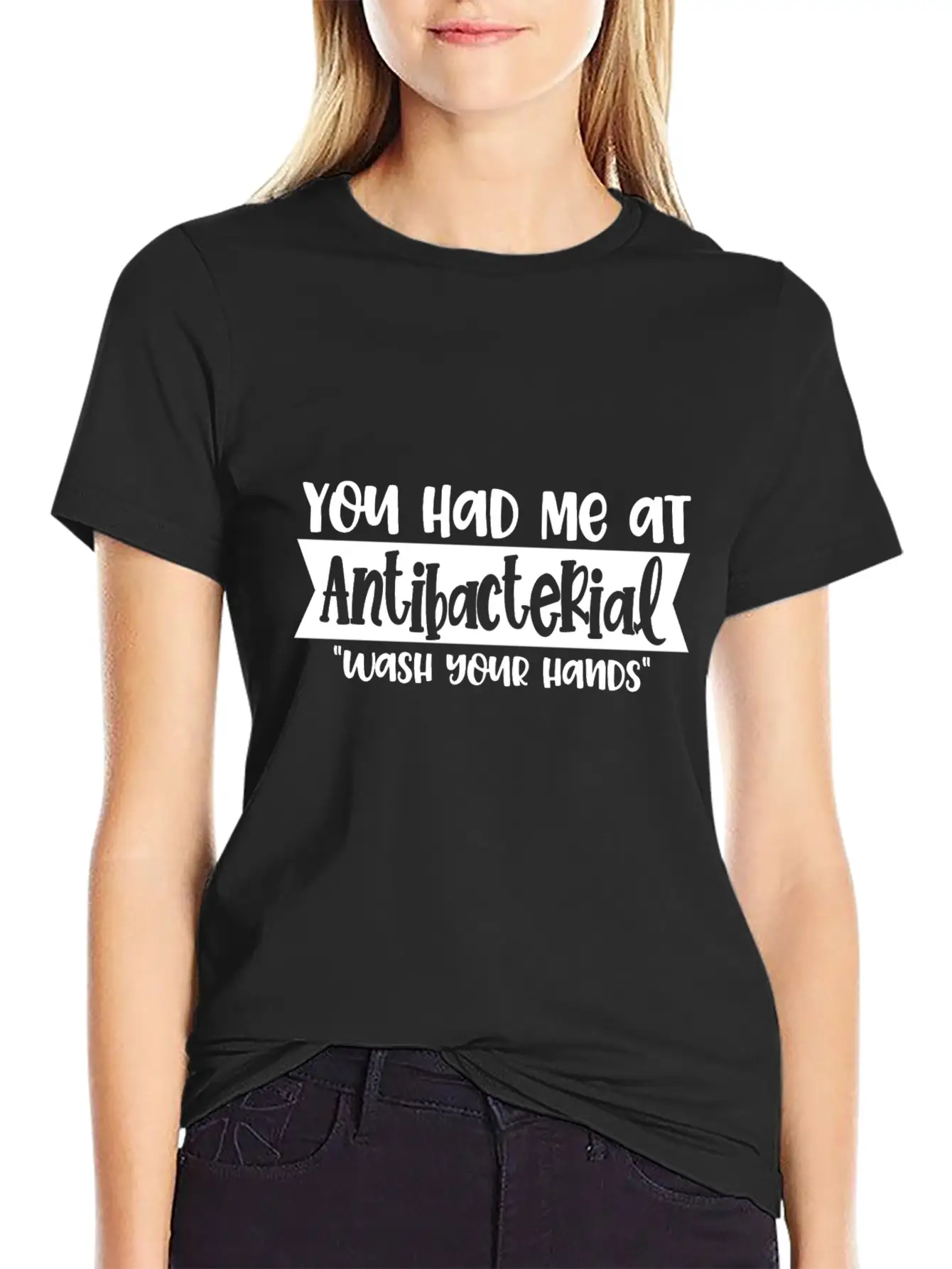 You Had Me At Antibacterial Funny Virus Meme Stylish Everyday T-Shirt – Unisex Basic Cotton Tee