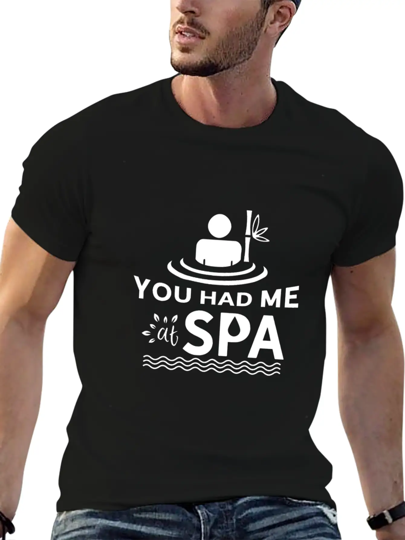You Had Me At Spa - Funny Spa Lover Massage Quote Unisex Short Sleeve Soft Cotton T-Shirt – Casual Everyday Wear