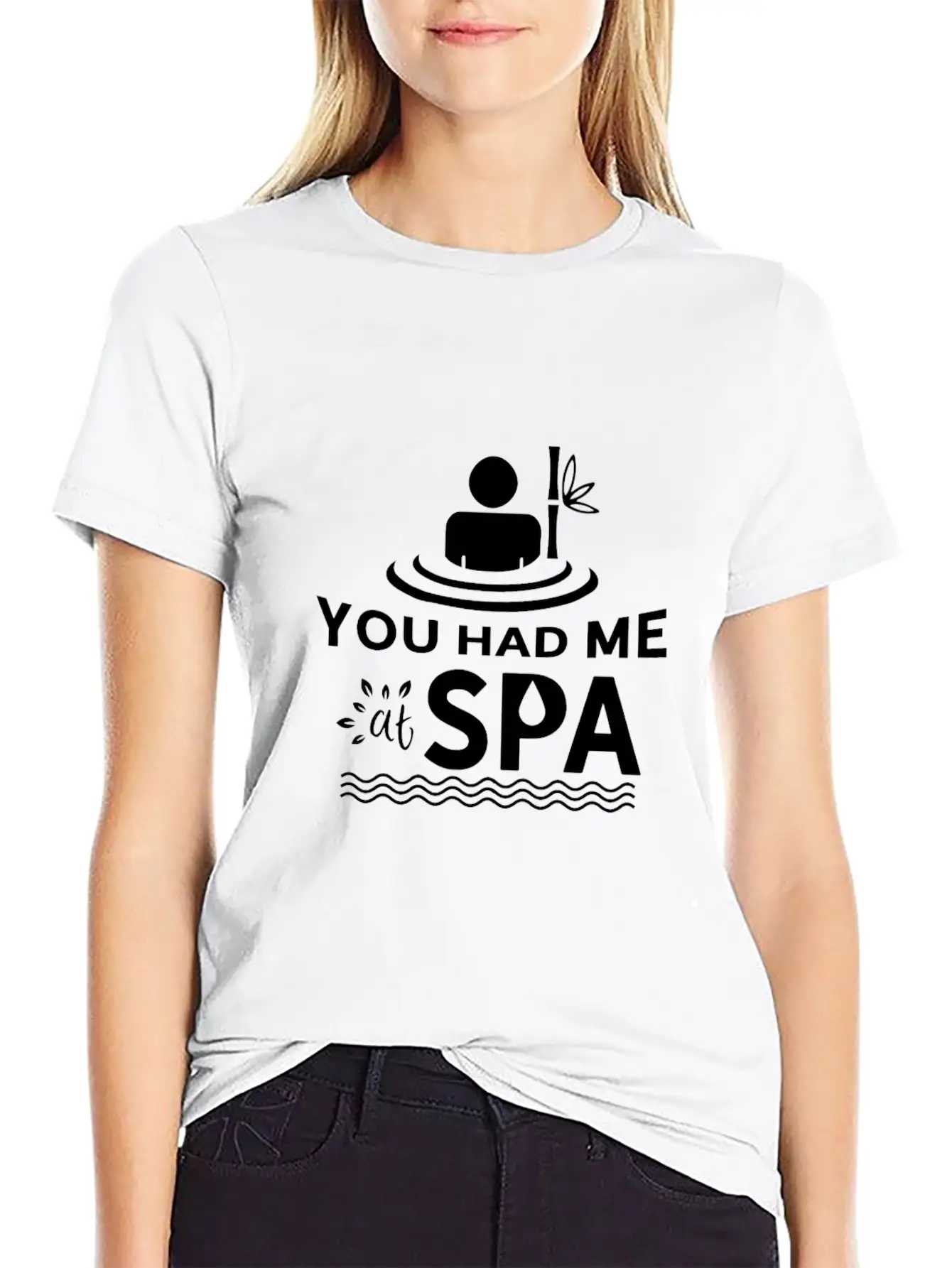 You Had Me At Spa - Funny Spa Lover Massage Quote Unisex Short Sleeve Soft Cotton T-Shirt – Casual Everyday Wear