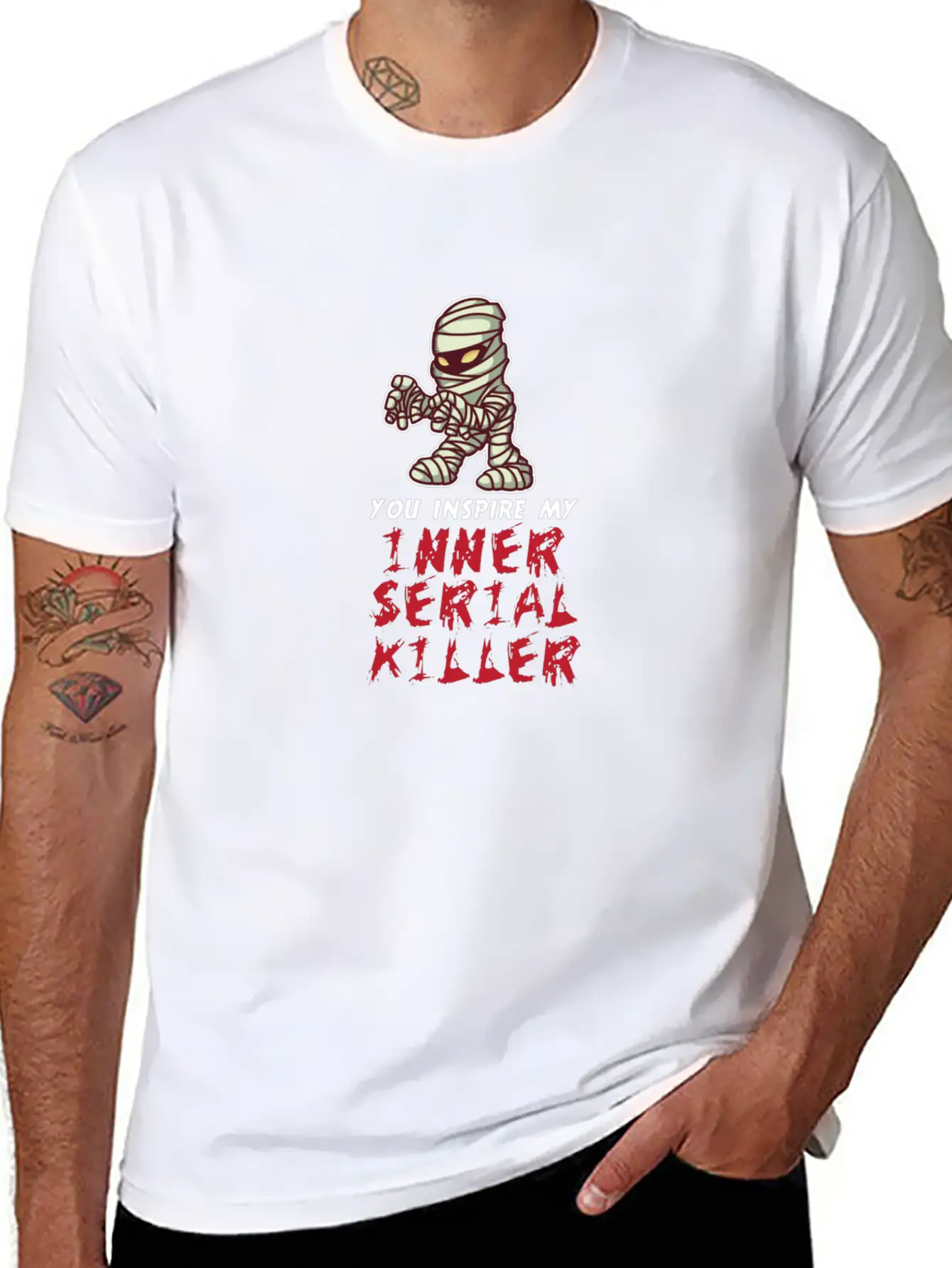 You Inspire My Inner Serial Killer Unisex Short Sleeve Soft Cotton T-Shirt – Casual Everyday Wear