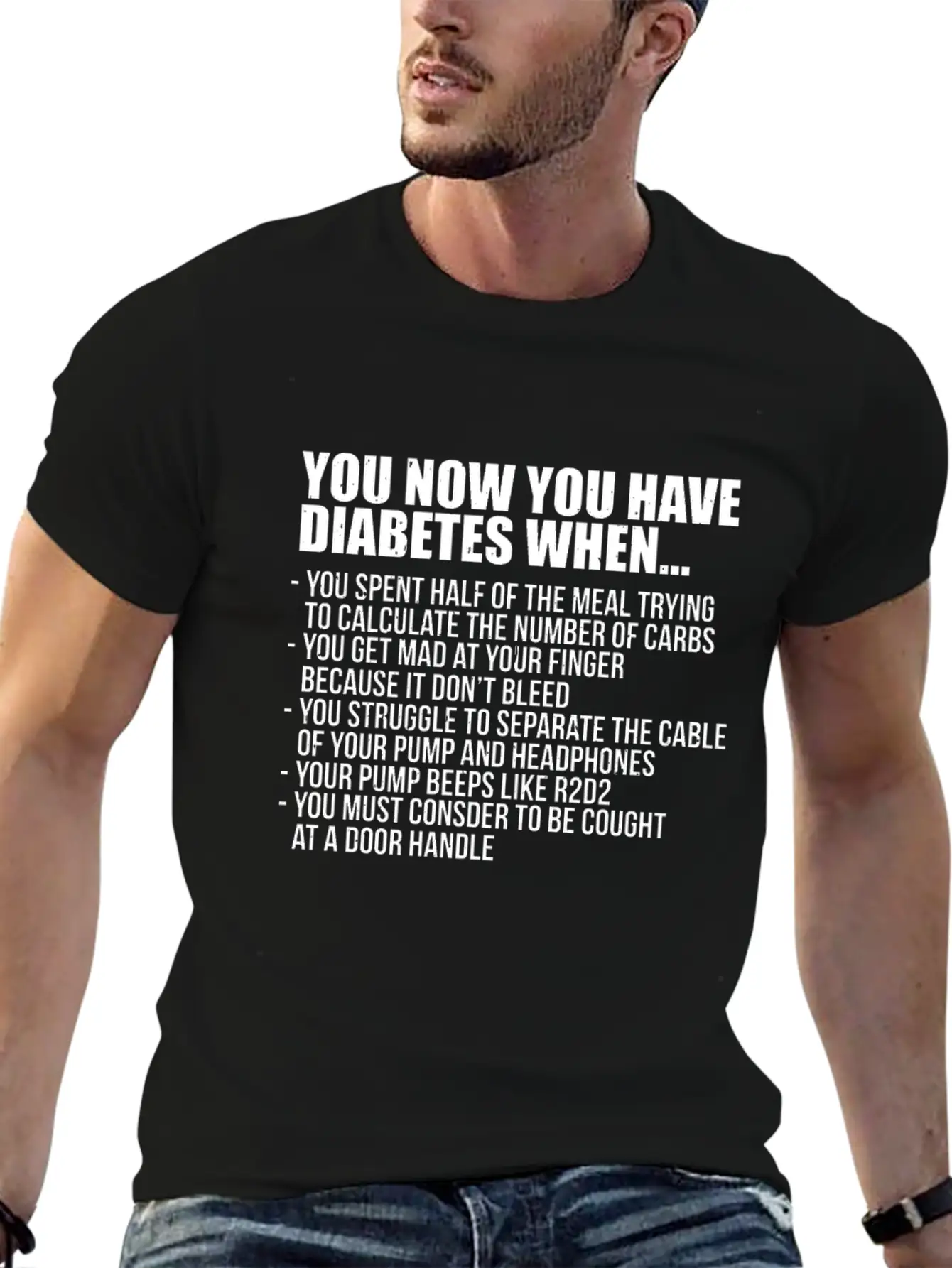 You Know You Have Diabetes When Insulin Awarenes Stylish Everyday T-Shirt – Unisex Basic Cotton Tee