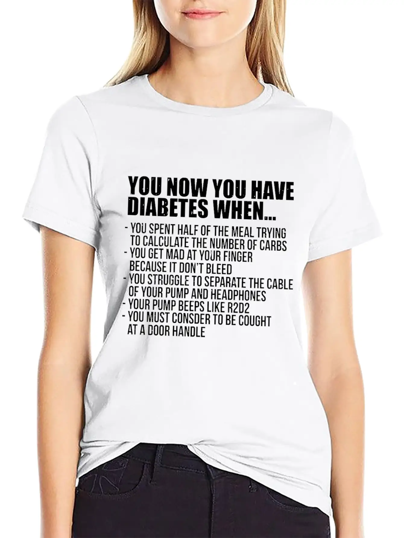 You Know You Have Diabetes When Insulin Awarenes Stylish Everyday T-Shirt – Unisex Basic Cotton Tee