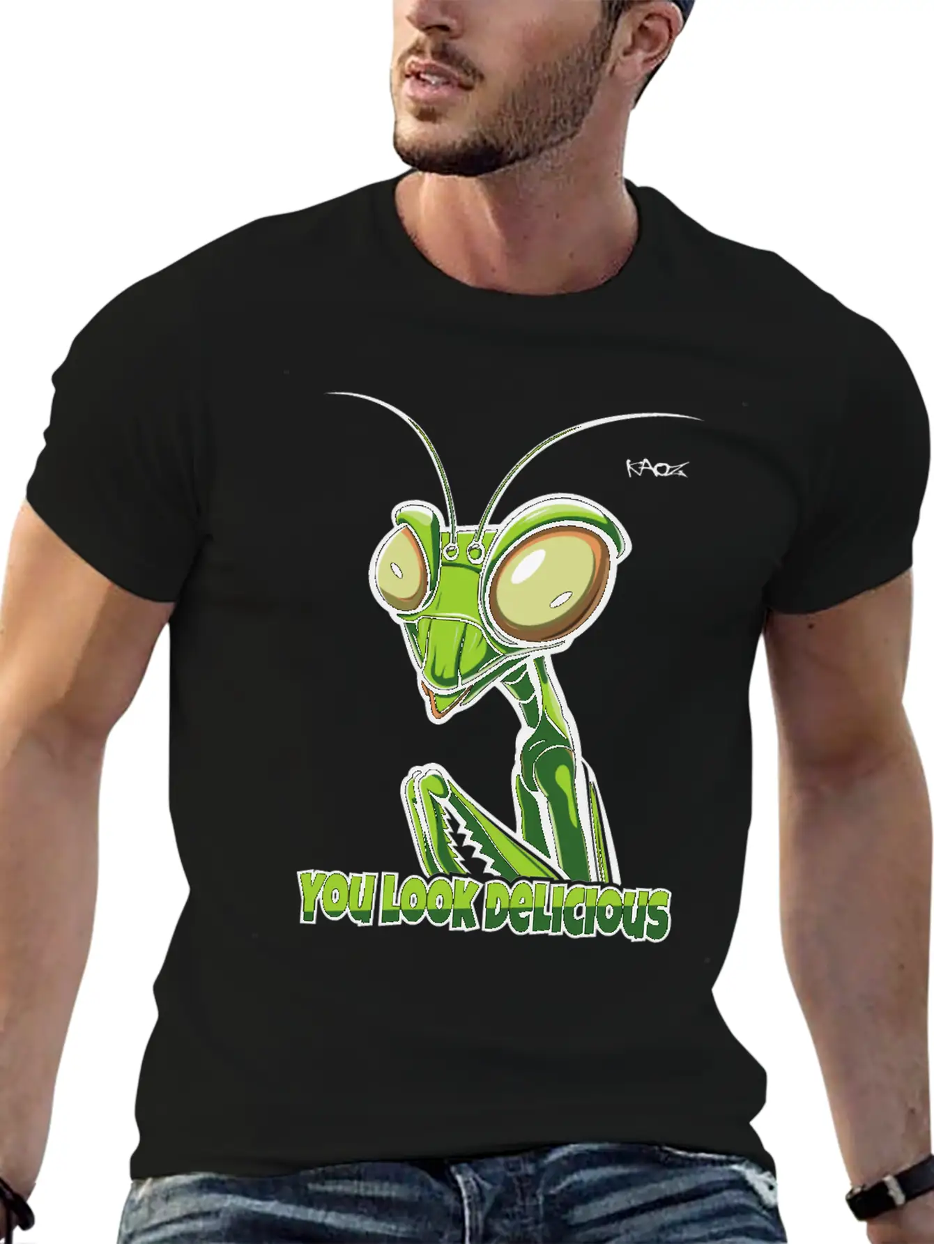 You Look Delicious: Praying Mantis Basic Graphic T-Shirt – Daily Comfort In Soft Cotton