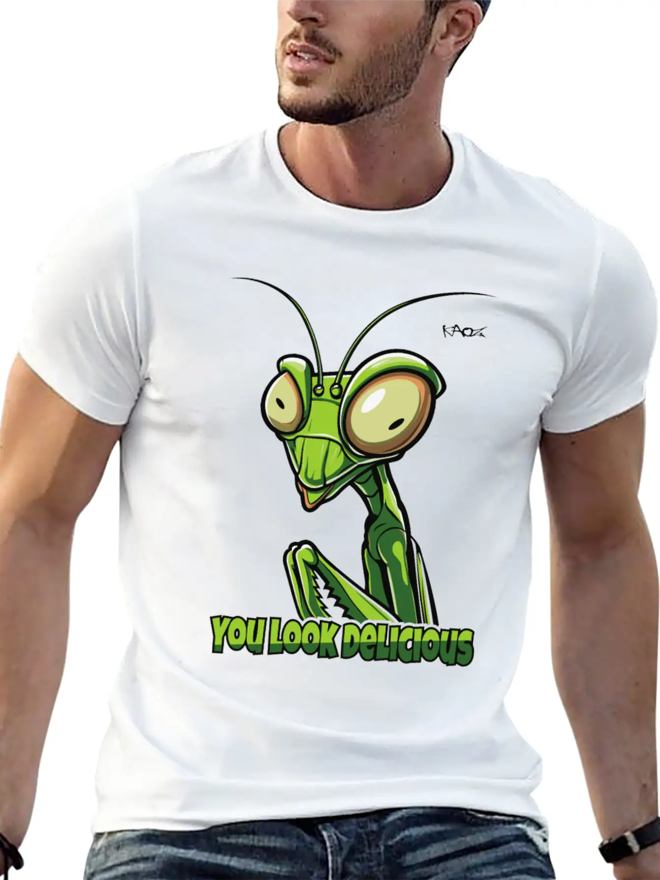You Look Delicious: Praying Mantis Basic Graphic T-Shirt – Daily Comfort In Soft Cotton